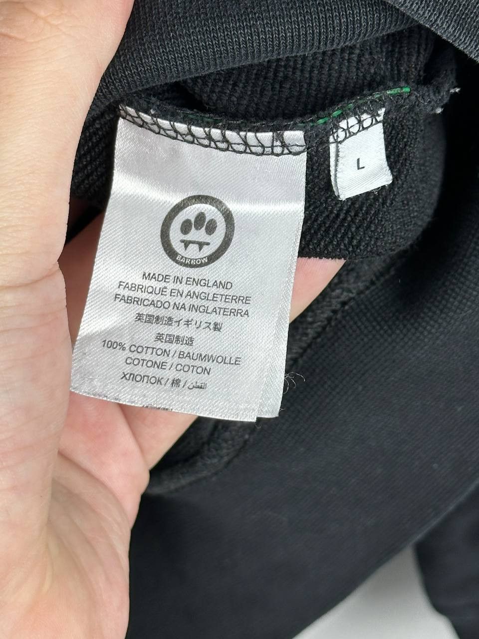Barrow BARROW x CLOUD LOGO Black Oversized Heavyweight Hoodie Size L / US 10 / IT 46 - 9 Thumbnail