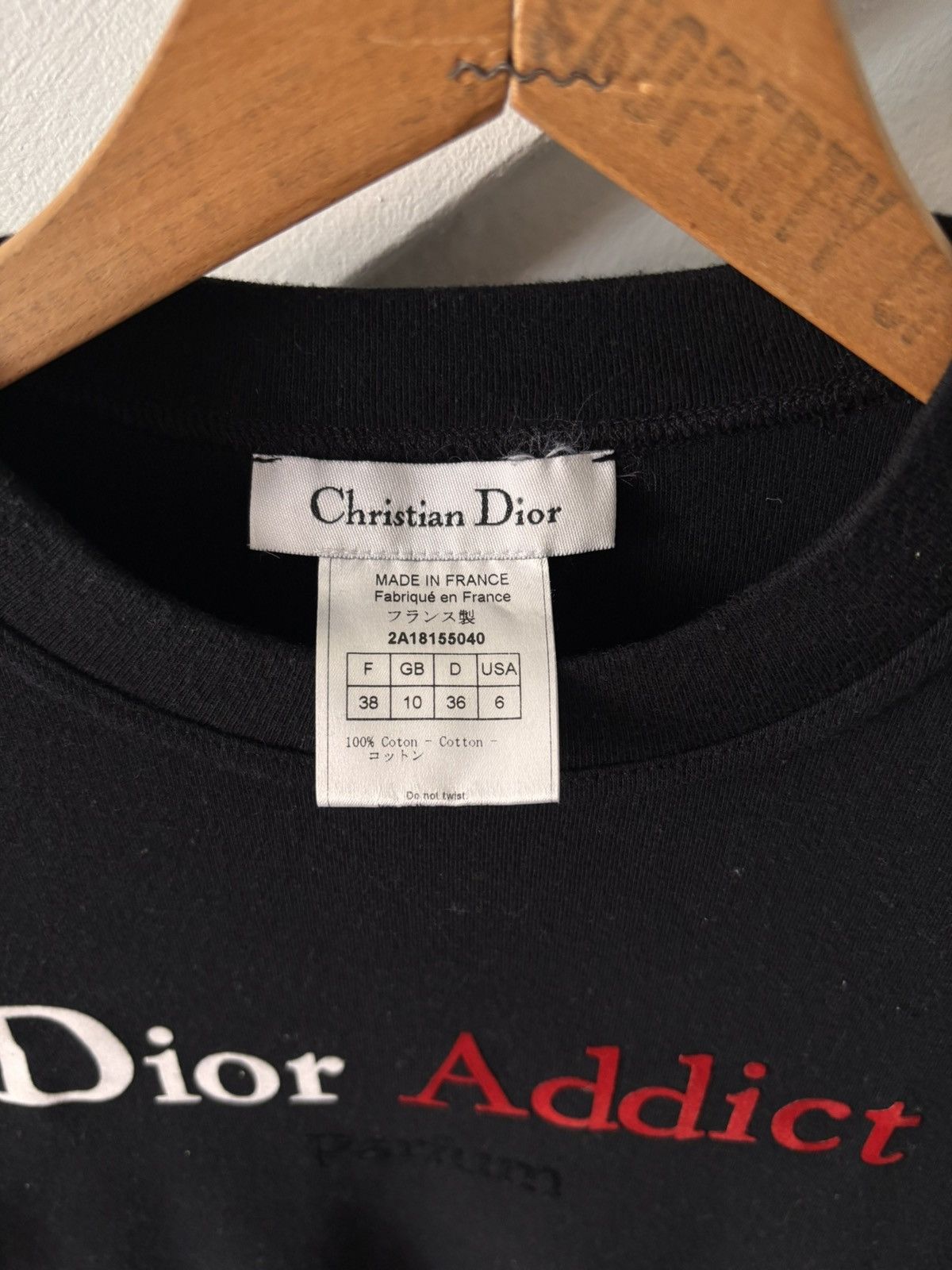 Dior Vintage Dior Addict T Shirt. Black Size Small. Size S / US 4 / IT 40 - 5 Thumbnail