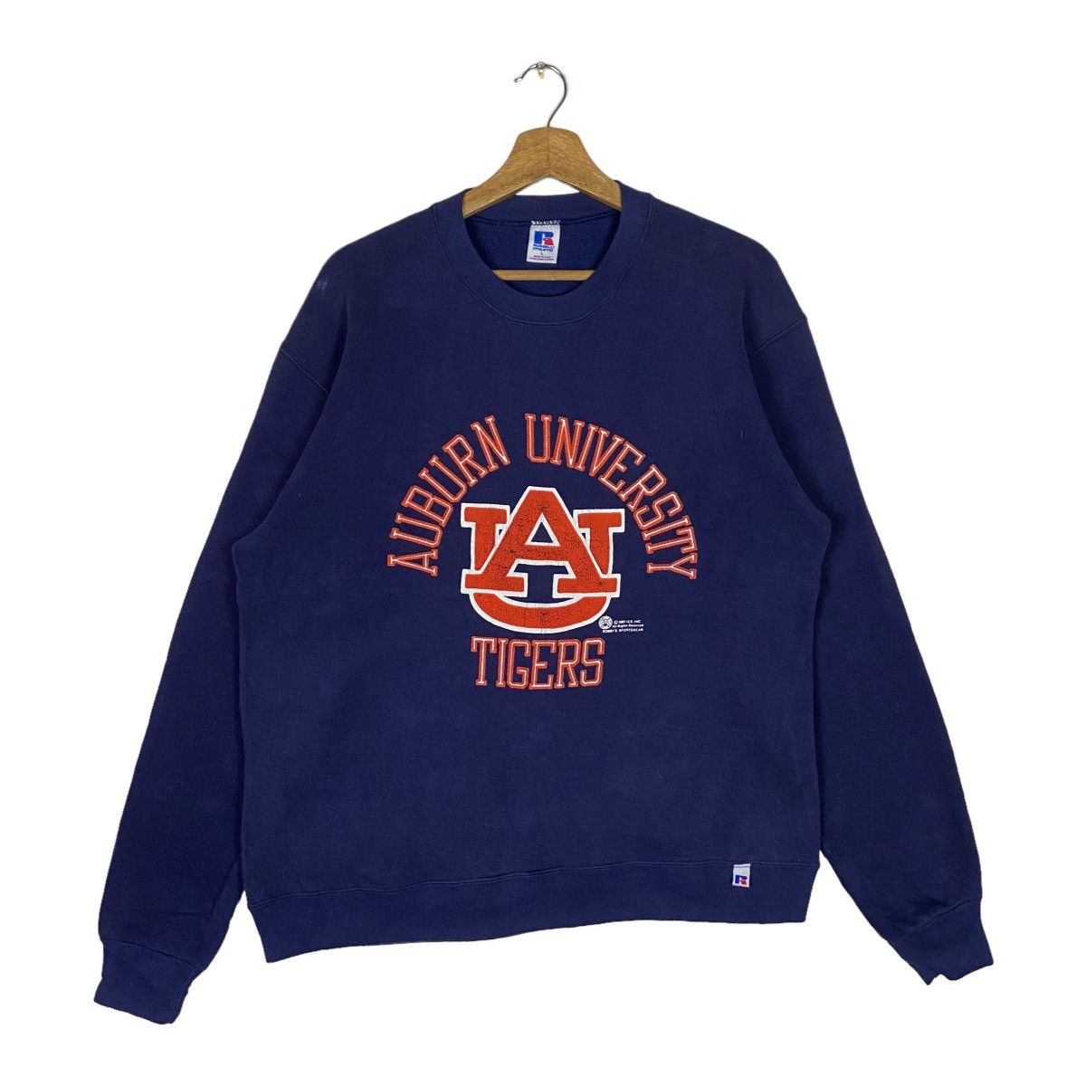 image of Vintage Russell Athletic Auburn University Tigers Team in Navy, Men's (Size Large)
