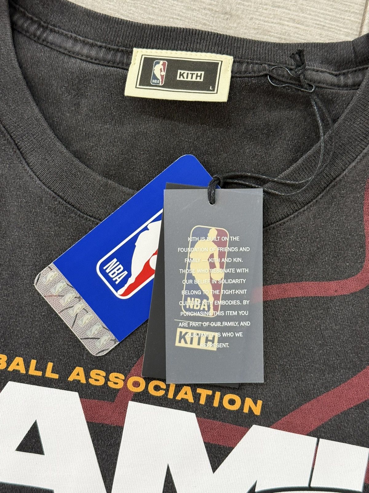 Kith × NBA KITH for NBA All-Star Miami Heat Vintage Tee Black Sz Large Size US L / EU 52-54 / 3 - 5 Thumbnail