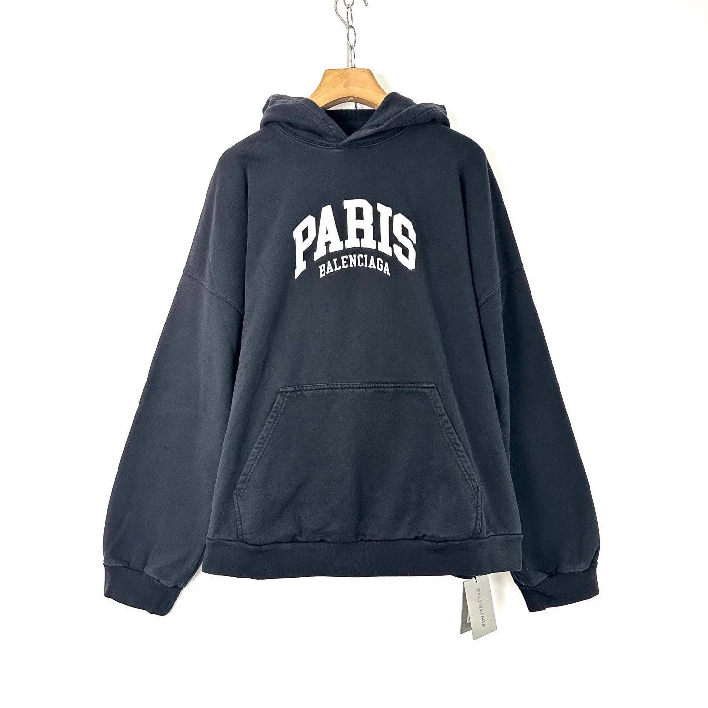 Balenciaga Balenciaga City Collection Black Hooded Sweatshirt Size US L / EU 52-54 / 3 - 1 Thumbnail