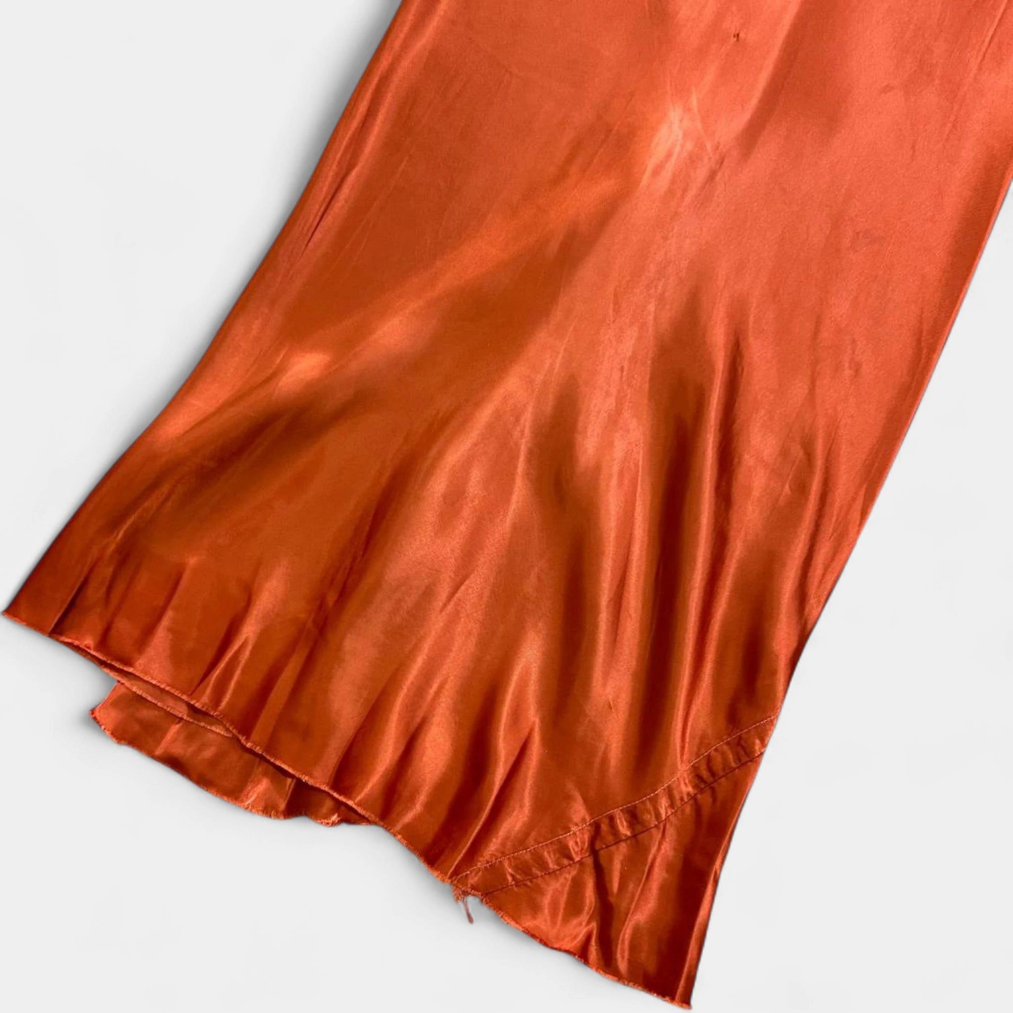 Rick Owens Rick Owens Sisyphus FW18 Orange Silk Tube Skirt Size 29" - 3 Thumbnail