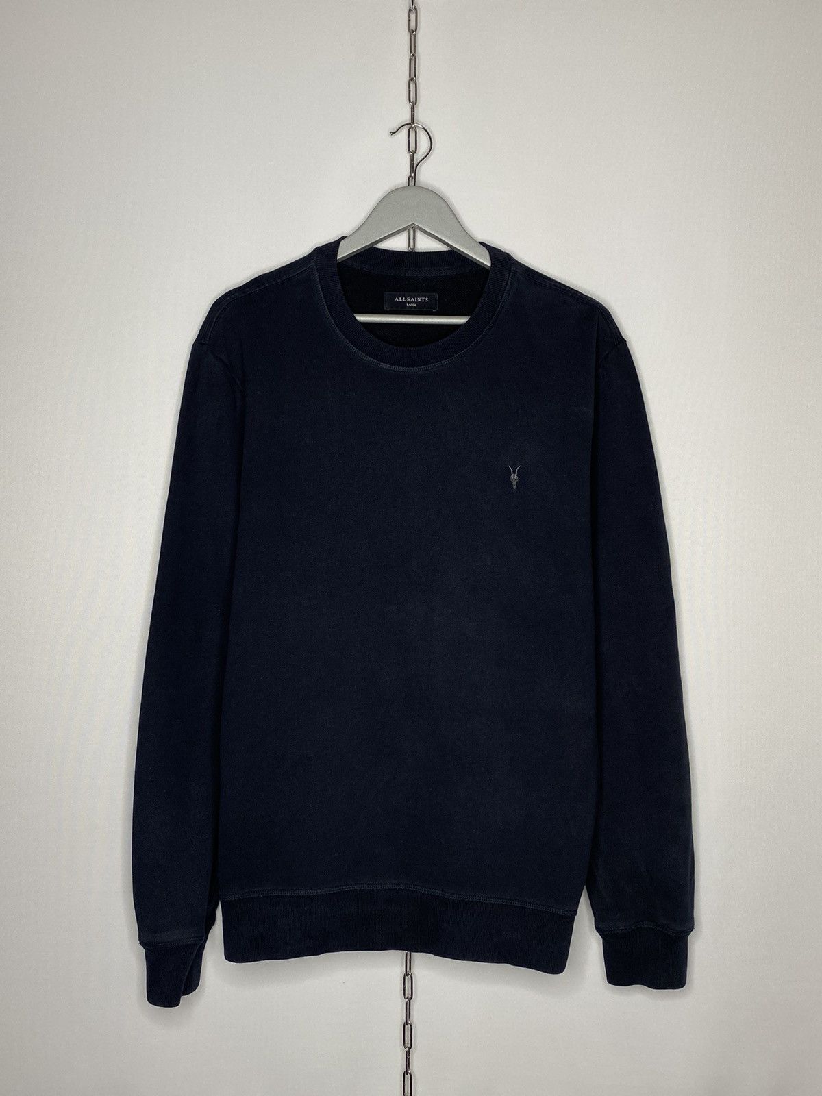 Allsaints × Vintage AllSaints Raven Crew Sweatshirt Pullover Long Sleeve Size US L / EU 52-54 / 3 - 1 Thumbnail