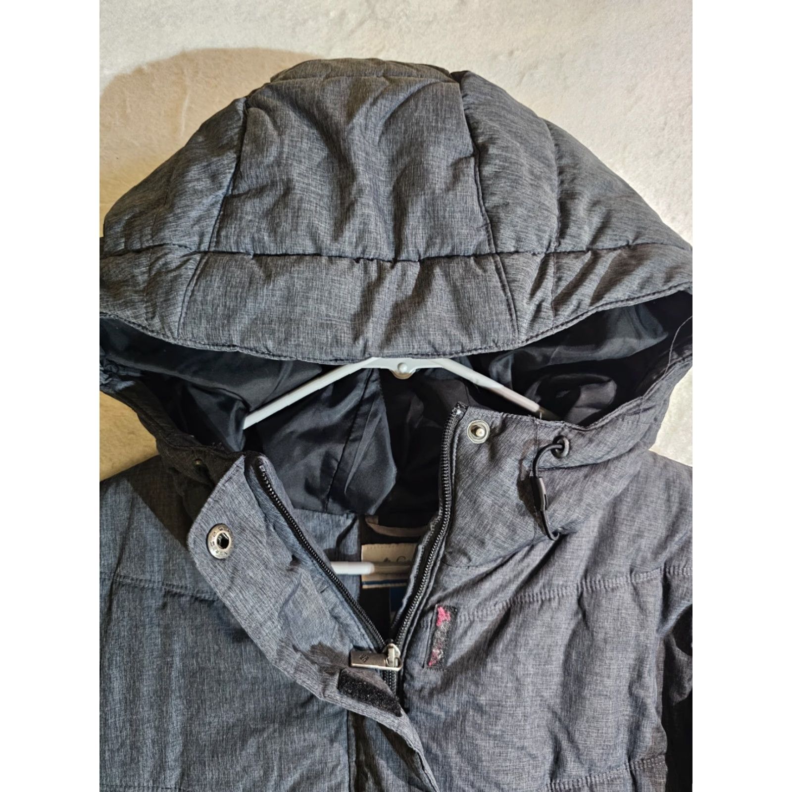 Vintage Columbia Classic Dark Grey Winter Quilted Puffer Jacket Hooded Women's XL Size XL / US 12-14 / IT 48-50 - 3 Thumbnail