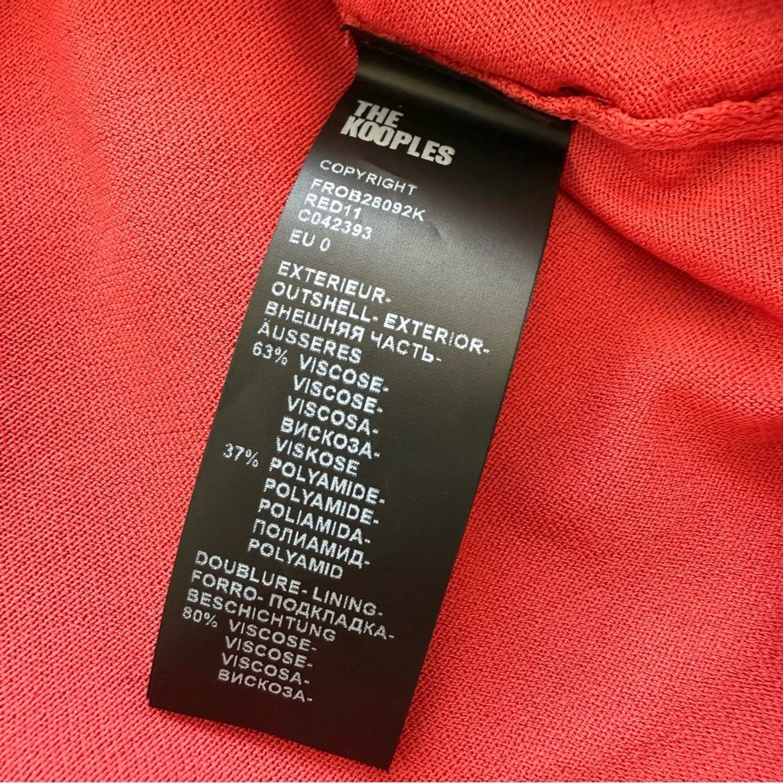 The Kooples NWT!!! The Kooples women red dress size 0 or XS/S Size XS / US 0-2 / IT 36-38 - 11 Thumbnail