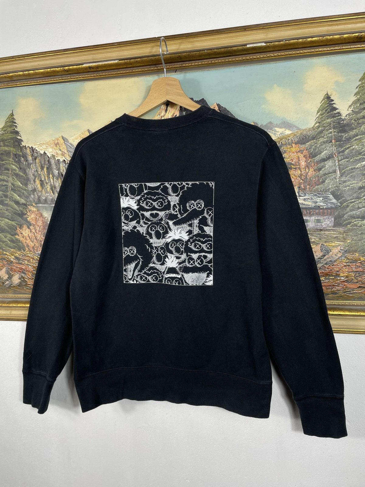 Japanese Brand × Kaws × Uniqlo Kaws x Uniqlo Sesame Street Hoodie Japanese Baggy Loose Size US S / EU 44-46 / 1 - 7 Thumbnail