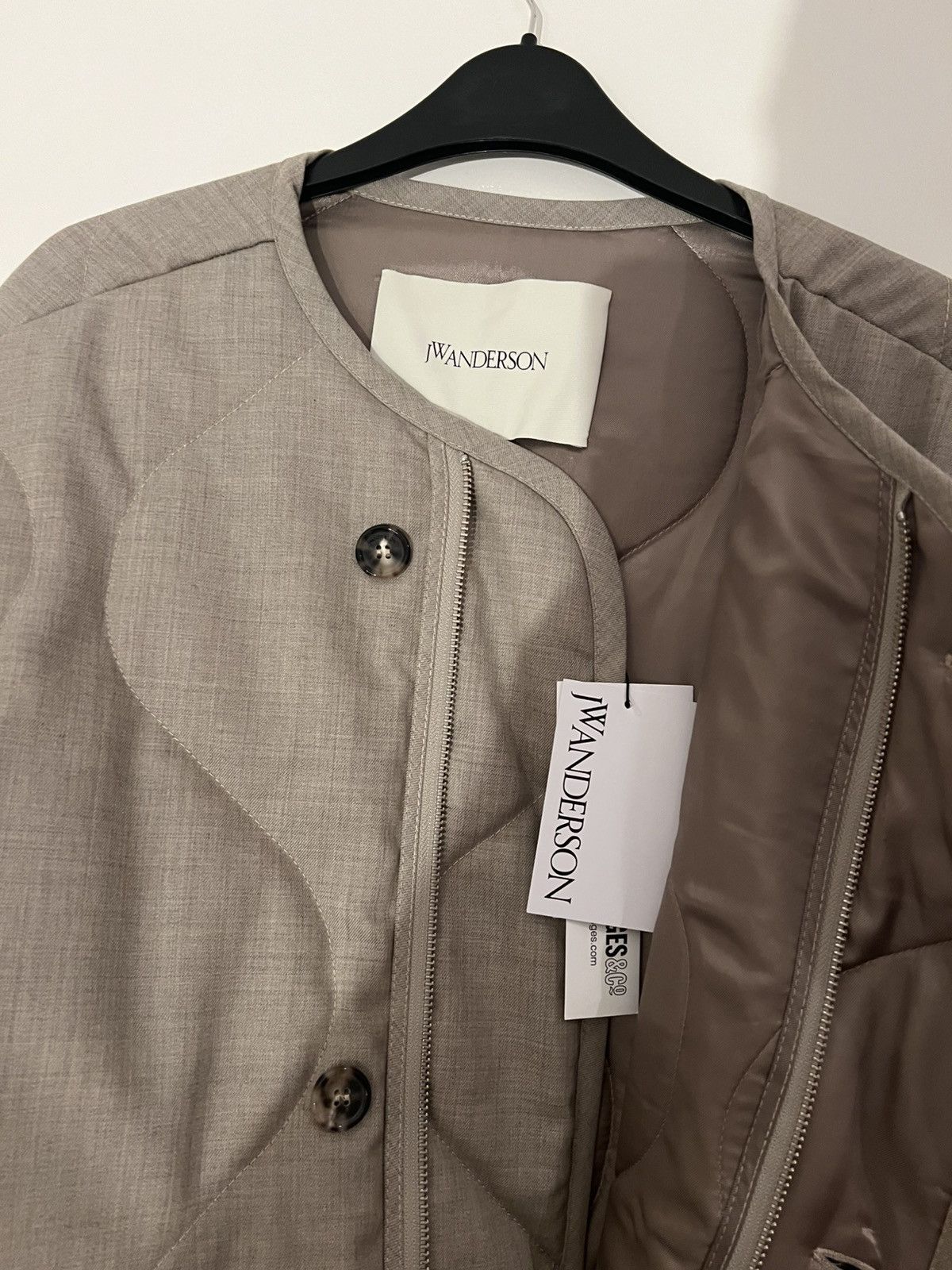JW Anderson JW Anderson quilted button coat Beige Size M medium Wool Size US M / EU 48-50 / 2 - 7 Thumbnail