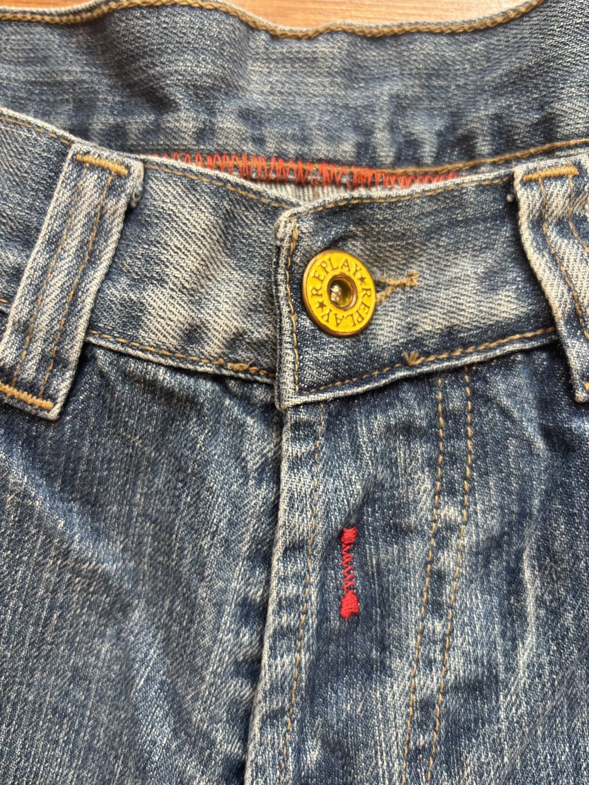 Affliction Vintage Replay Baggy Jeans Big Logo Embroidered y2k Denim Size US 34 / EU 50 - 4 Thumbnail