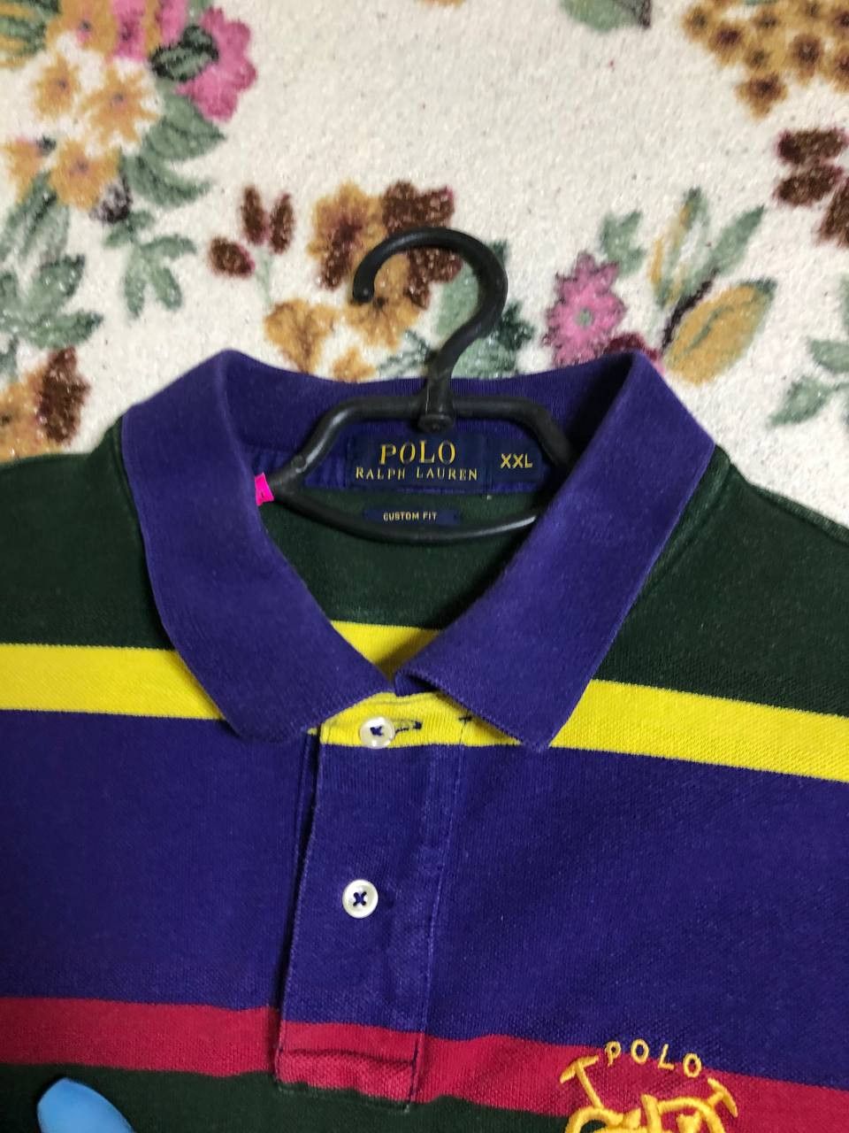 Polo Ralph Lauren Vintage Y2K Polo Ralph Lauren Stripped Polo Tee Size US XXL / EU 58 / 5 - 11 Thumbnail