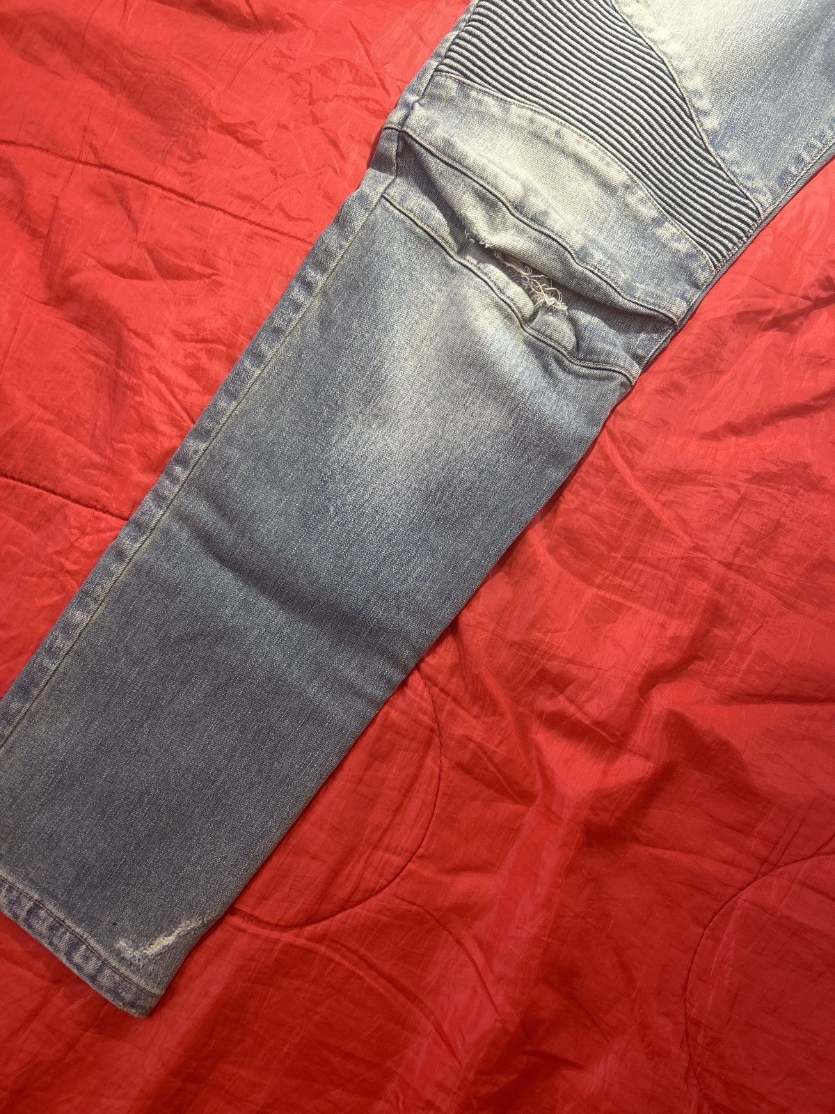 Balmain 📲 Offer ‼️ 2021 w/🏷️ Balmain biker jeans 👖Tapered 32 🤫🔥 Size US 32 / EU 48 - 4 Thumbnail