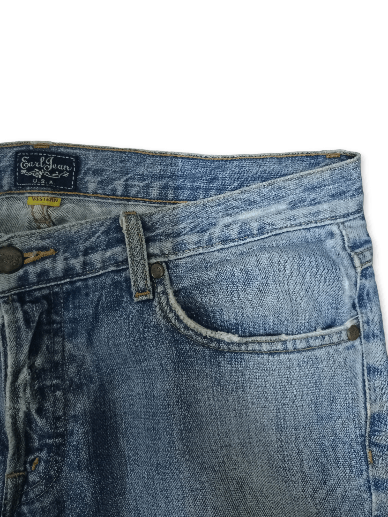 Earl Jeans Vintage USA Earl Jean Western Distressed Flare Jeans Size US 33 - 5 Thumbnail