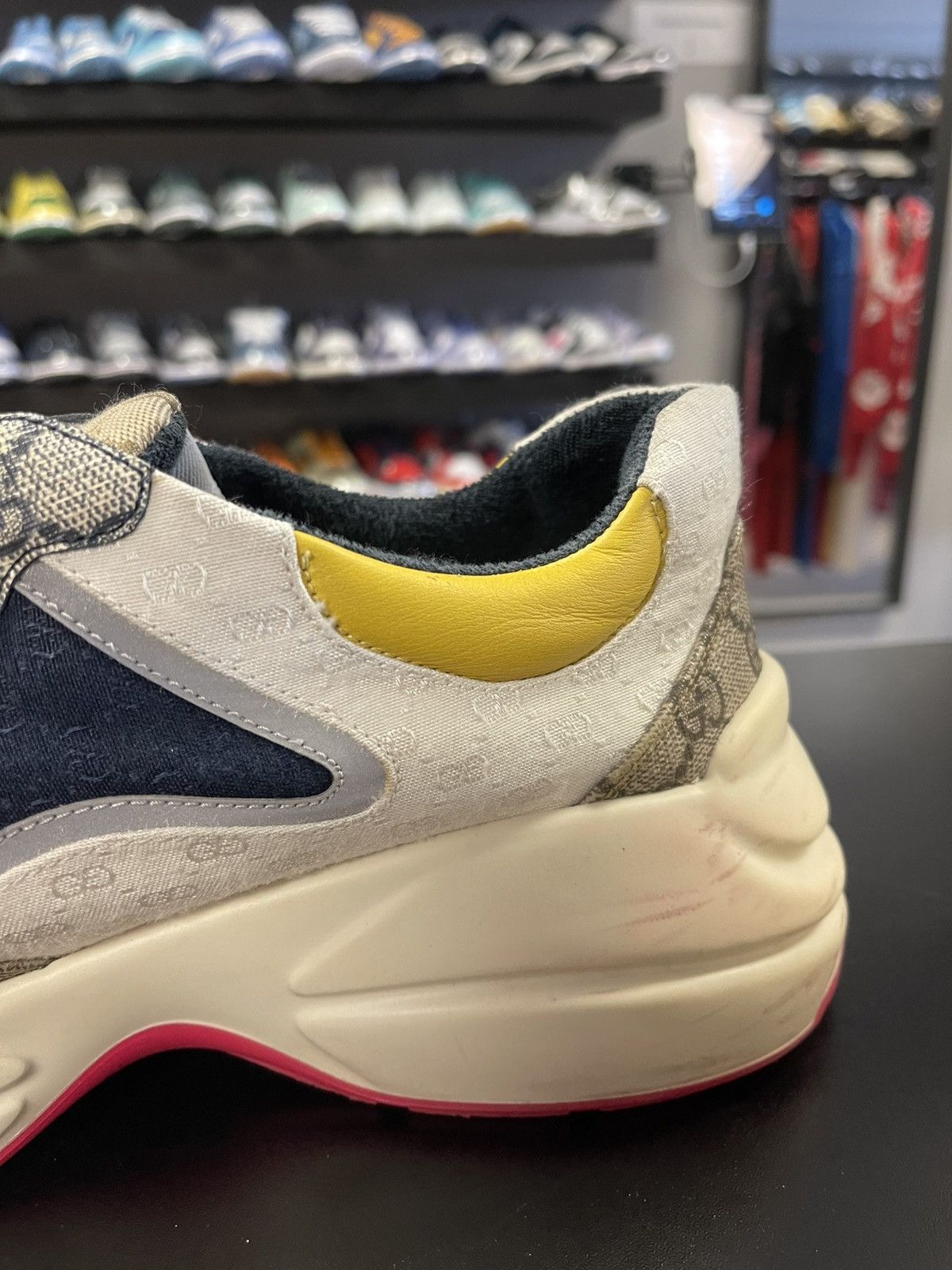 Gucci Size 10.5G/11US - Gucci GG Rhyton White/Yellow/Brown Men's Size US 11 / EU 44 - 10 Thumbnail