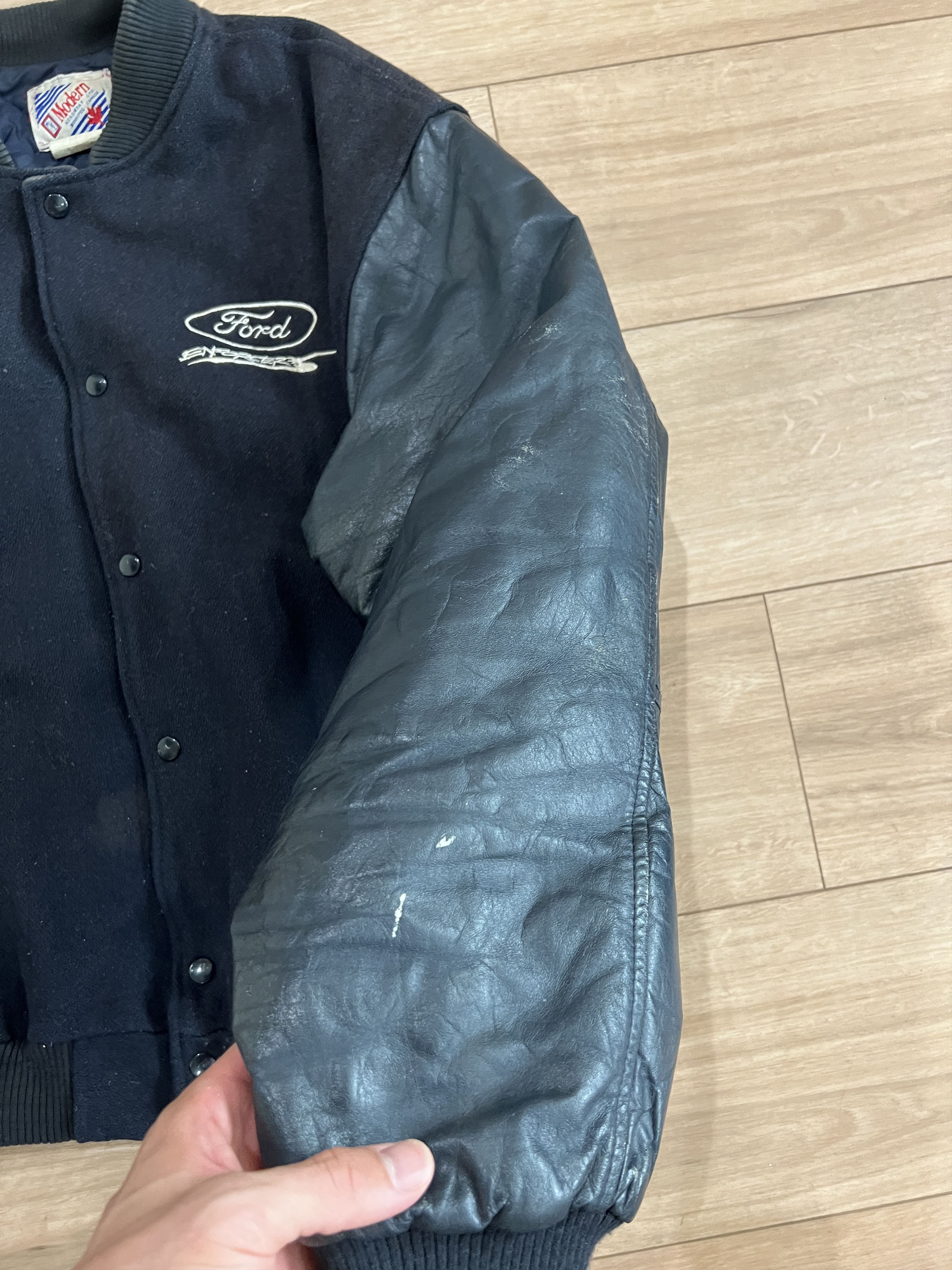 Ford Vintage Ford Explorer Navy Blue Padded Varsity Jacket Size US XL / EU 56 / 4 - 10 Thumbnail