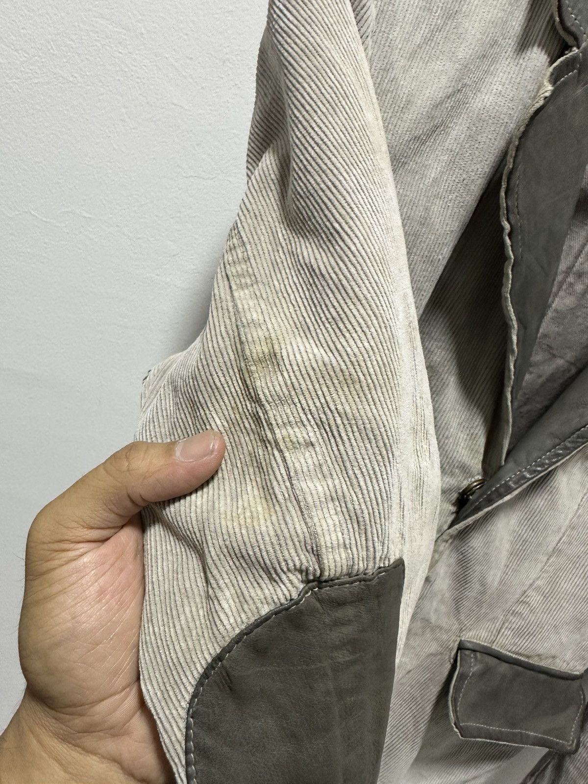 Giorgio Brato Giorgio Brato Corduroy Jacket With Leather Detailing Trim Size US M / EU 48-50 / 2 - 7 Thumbnail