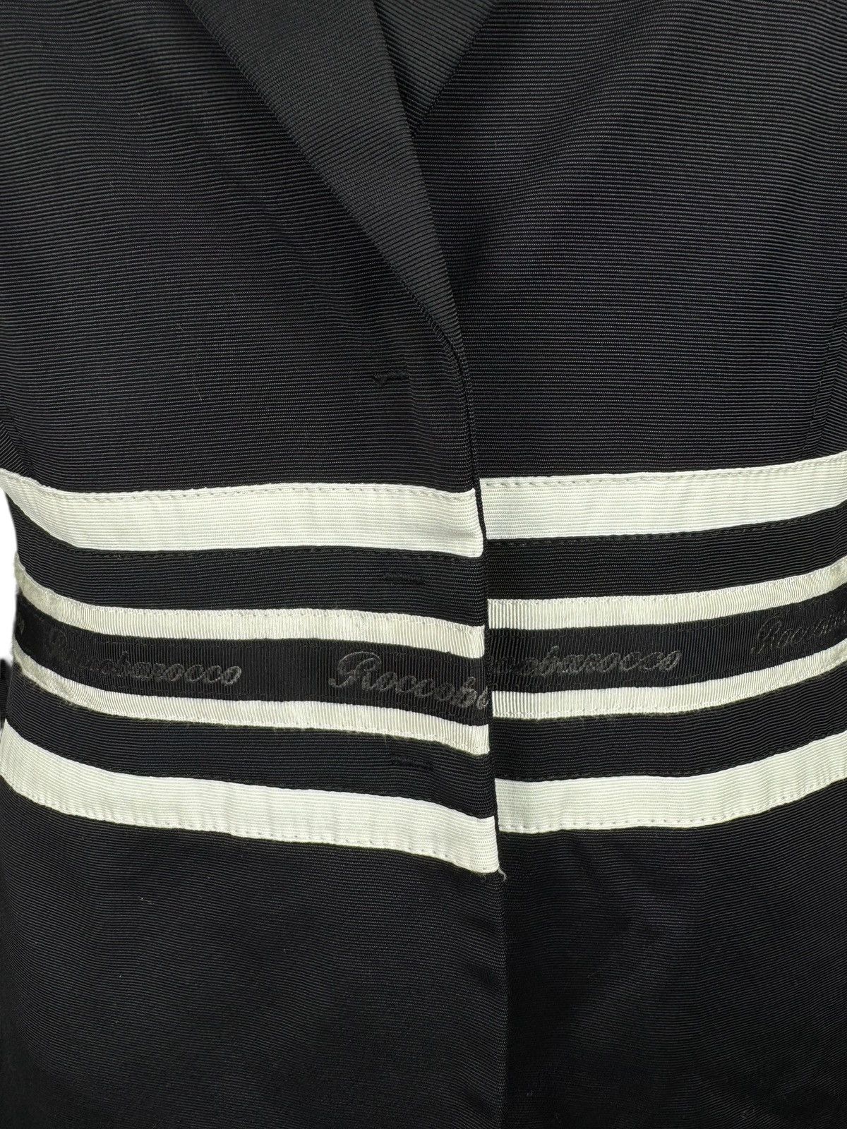Other Roccobarocco Italy Nylon-Cotton Blazer Striped Logo NavyBlue Size XL / US 12-14 / IT 48-50 - 3 Thumbnail