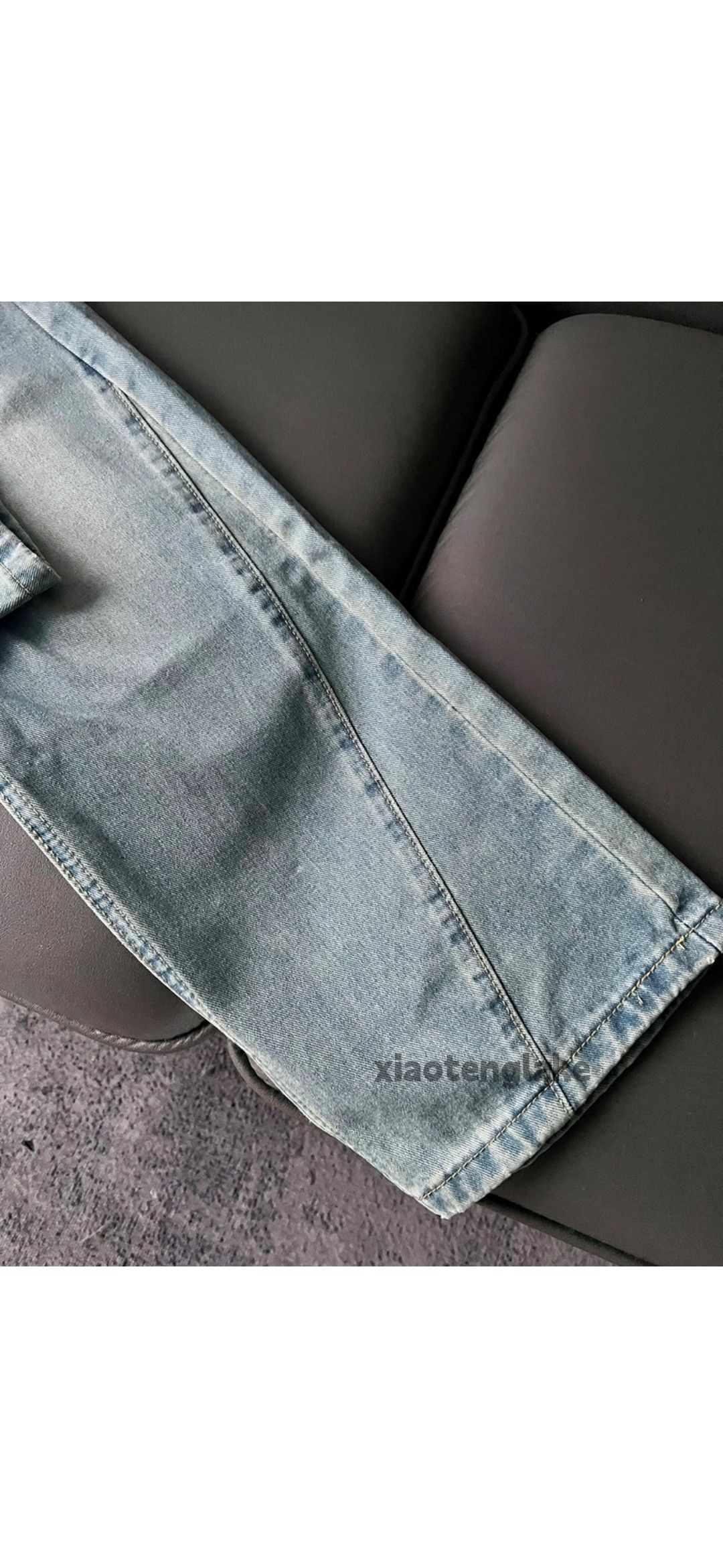 Jean × Vintage washed faded y2k patchwork hiphop yuppie jeans Size US 32 / EU 48 - 7 Thumbnail