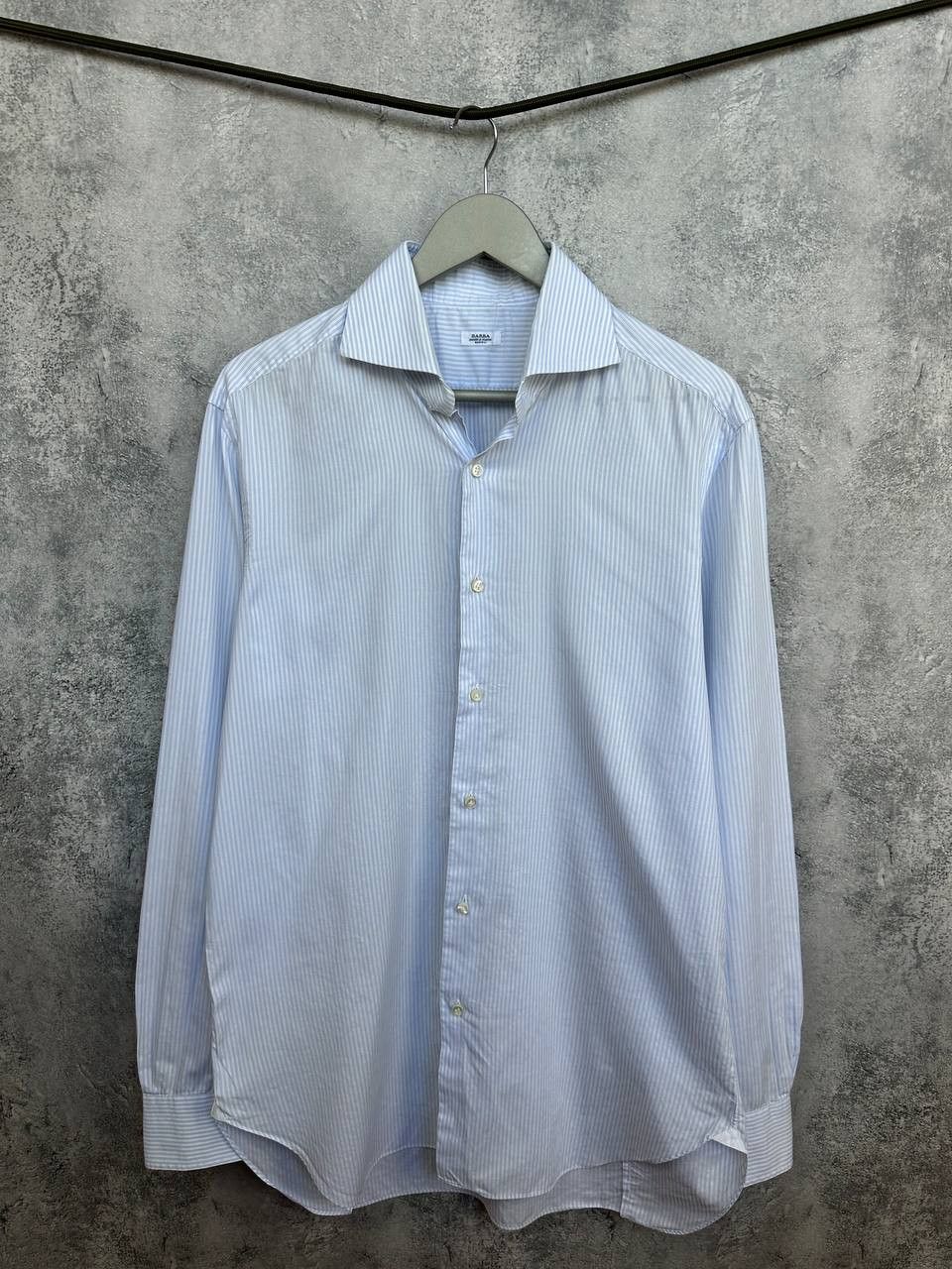 Barba Napoli Cucito a Mano Striped Dress Shirt Spread