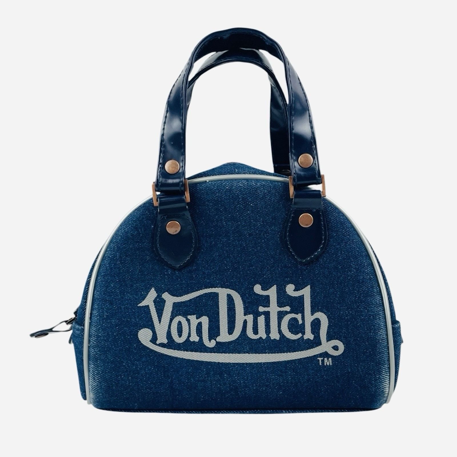 Von Dutch RARE Vintage 2000s Von Dutch Denim Mini Bowling Bag Purse Size ONE SIZE - 1 Thumbnail