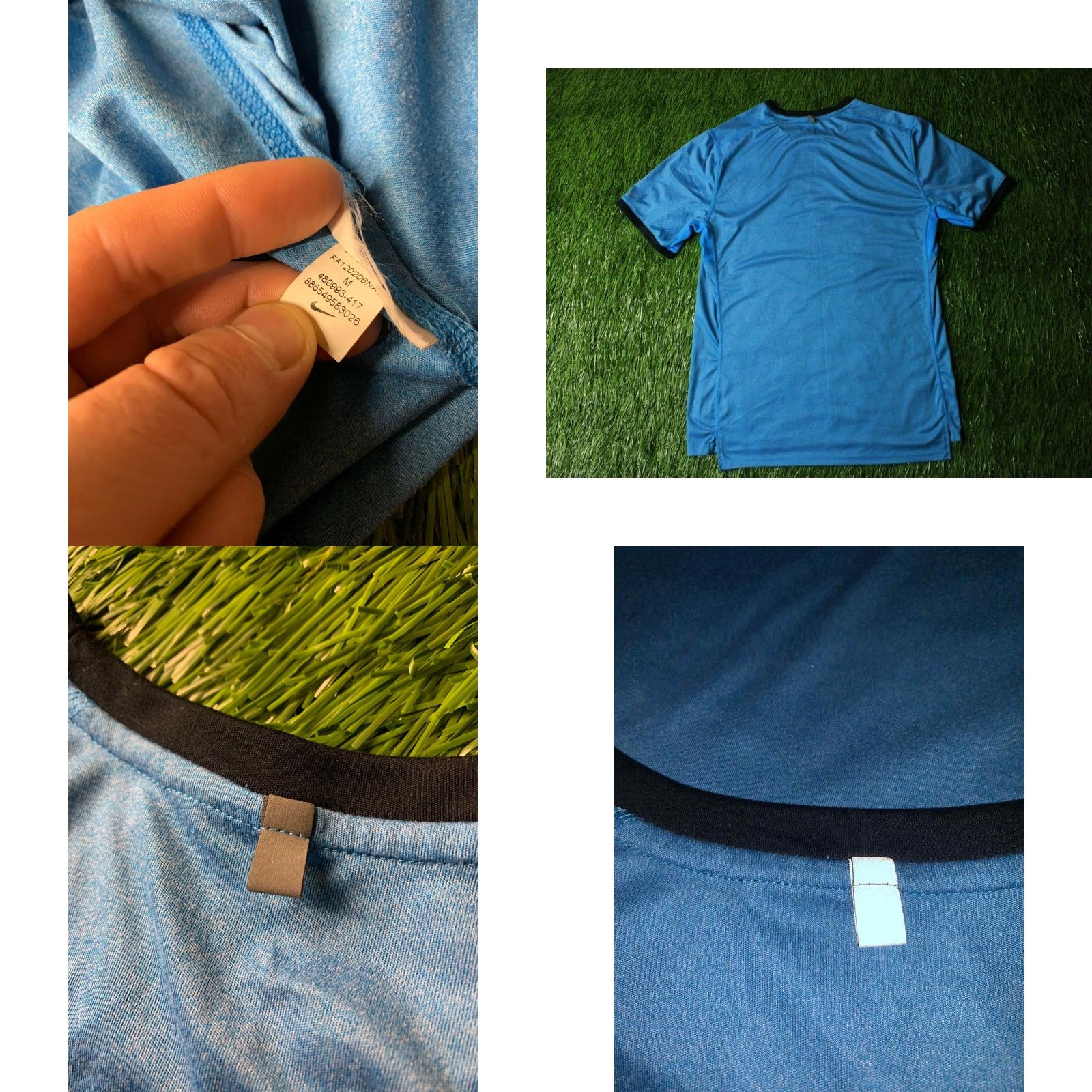 Nike Nike Training Shirt Mens M Blue T-Shirt Jersey Short Sleeve Running 66cm 52cm Size M Size US M / EU 48-50 / 2 - 8 Thumbnail