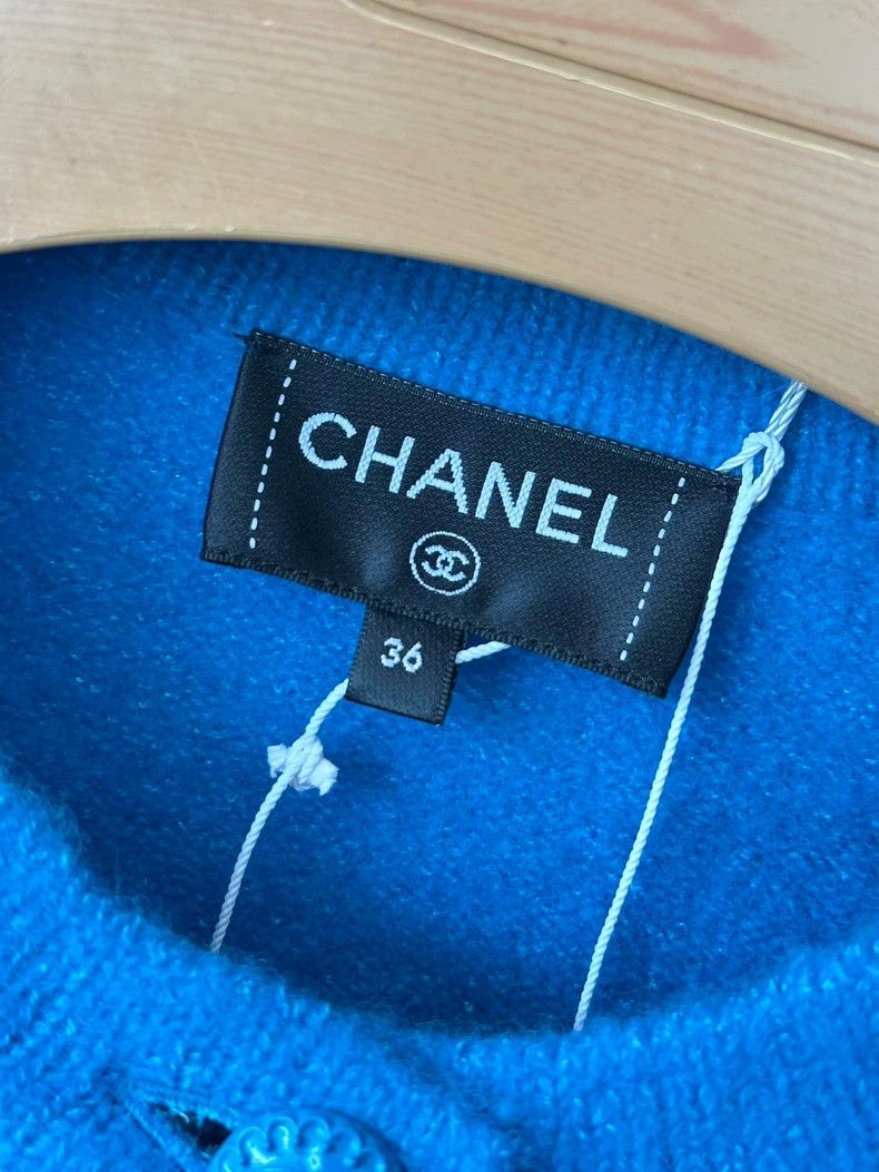 Chanel Chanel Dark blue single-breasted wool long-sleeved cardiga Size XS / US 0-2 / IT 36-38 - 4 Thumbnail