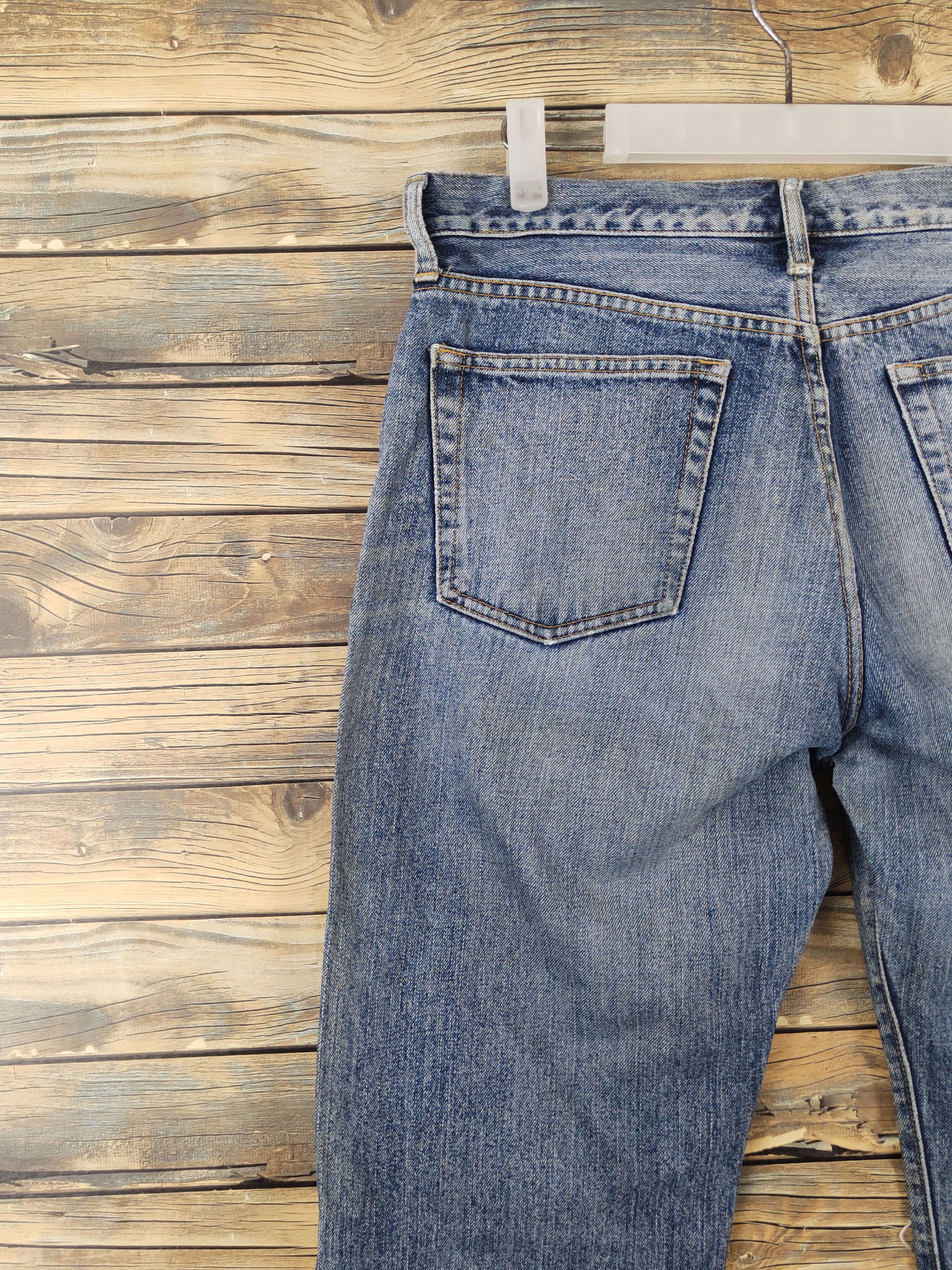 Japanese Brand Uniqlo Blue Distressed Ripped Jeans #W1863 Size US 32 / EU 48 - 8 Thumbnail