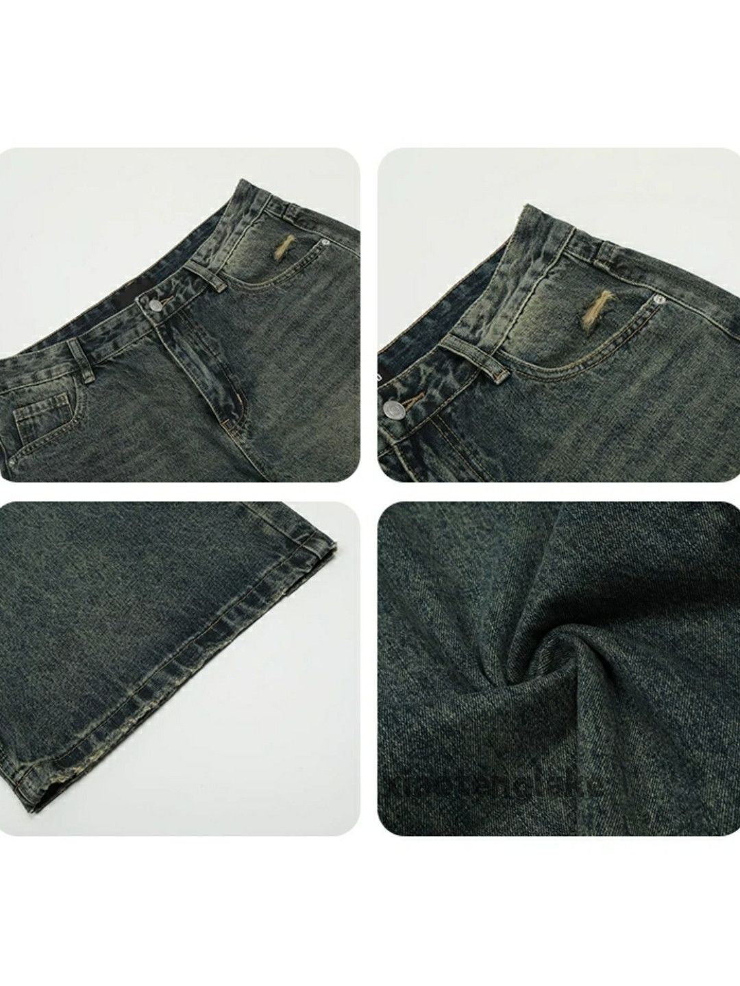 Jean × Vintage washed faded cleanfit yuppie loose baggy jeans Size US 32 / EU 48 - 3 Thumbnail