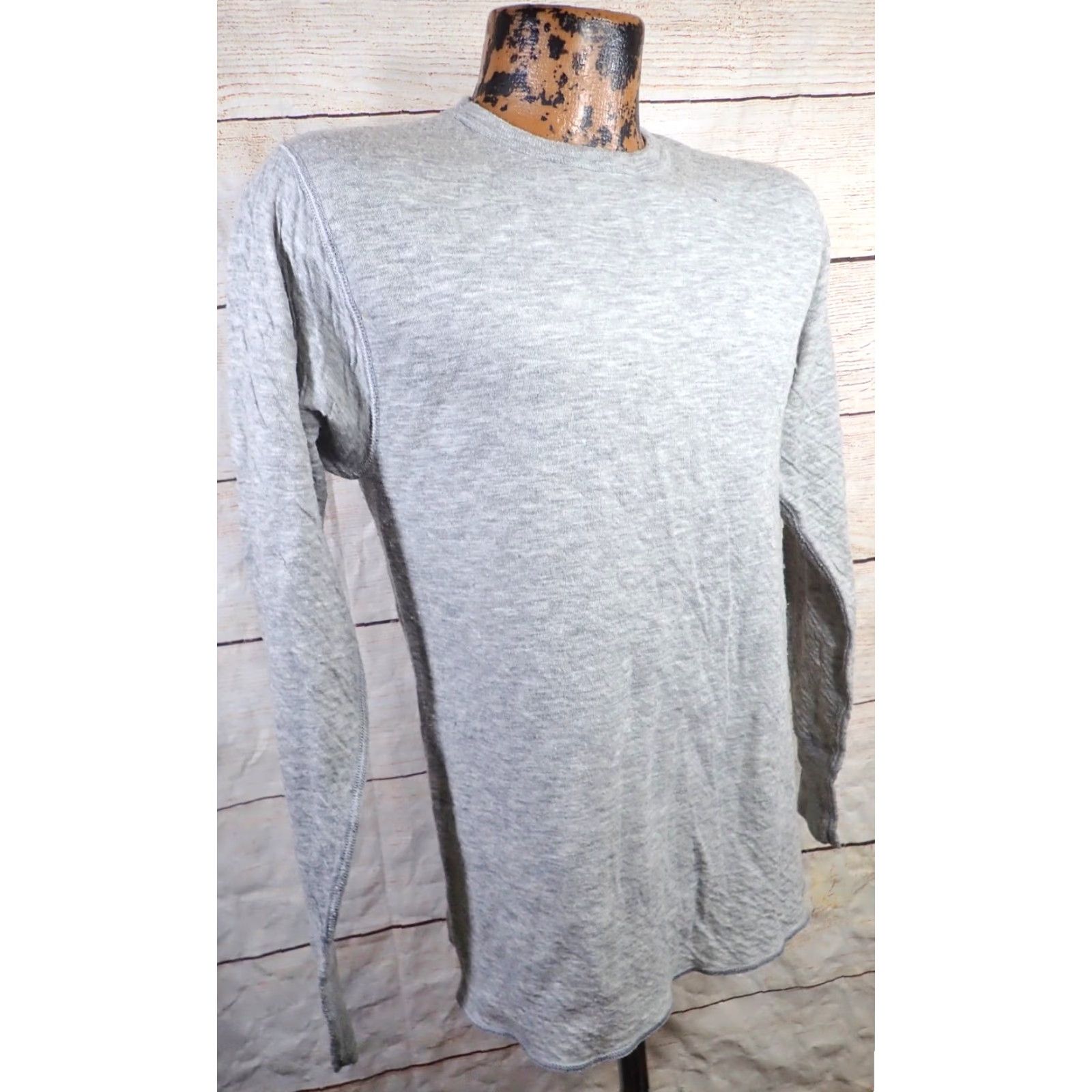 Vintage VINTAGE Ultra Therm Shirt Thermal 80s 90s USA Long Sleeve Unisex Adults M Gray Wool Blend Pullover Thermal Outer Layer Made in USA Size US M / EU 48-50 / 2 - 2 Thumbnail