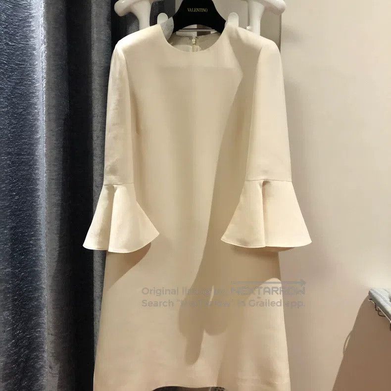 Valentino Valentino White wool silk dress Size S / US 4 / IT 40 - 2 Thumbnail