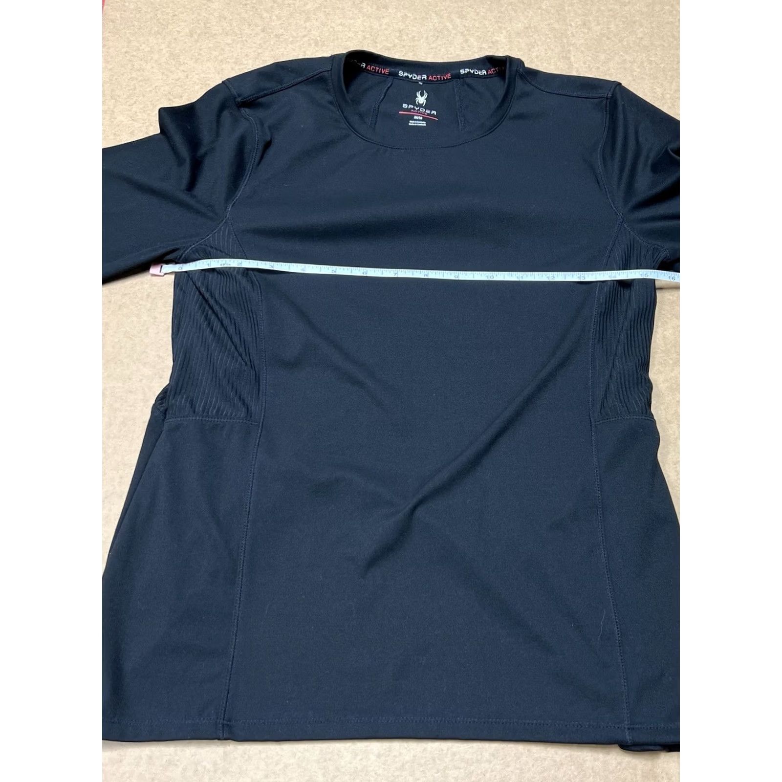 Spyder VINTAGE Spyder Active Men's Long Sleeve Shirt Black Medium Stretch Crew Neck Pullover Moisture Wicking Reflective Logo Blazer? Size US M / EU 48-50 / 2 - 3 Thumbnail