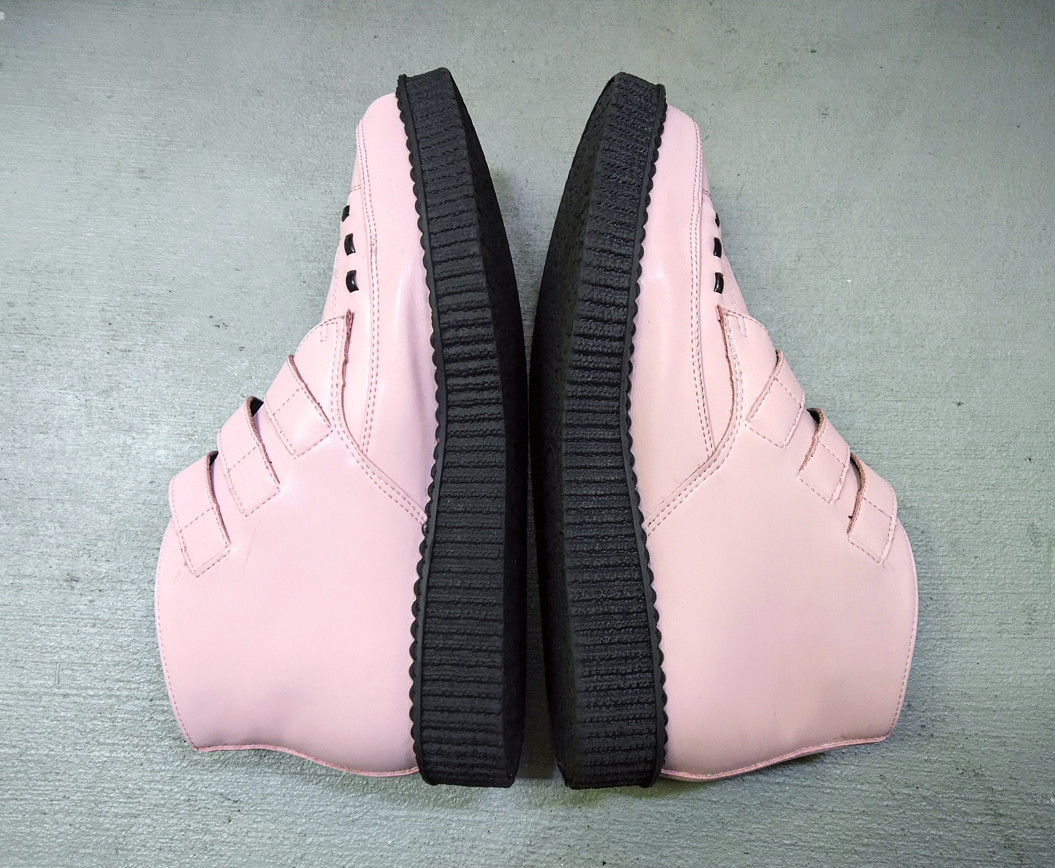 T.U.K. Footwear T.U.K. Creepers Pink Size 9 Buckle Platform Punk Black Size US 9 / EU 42 - 7 Thumbnail