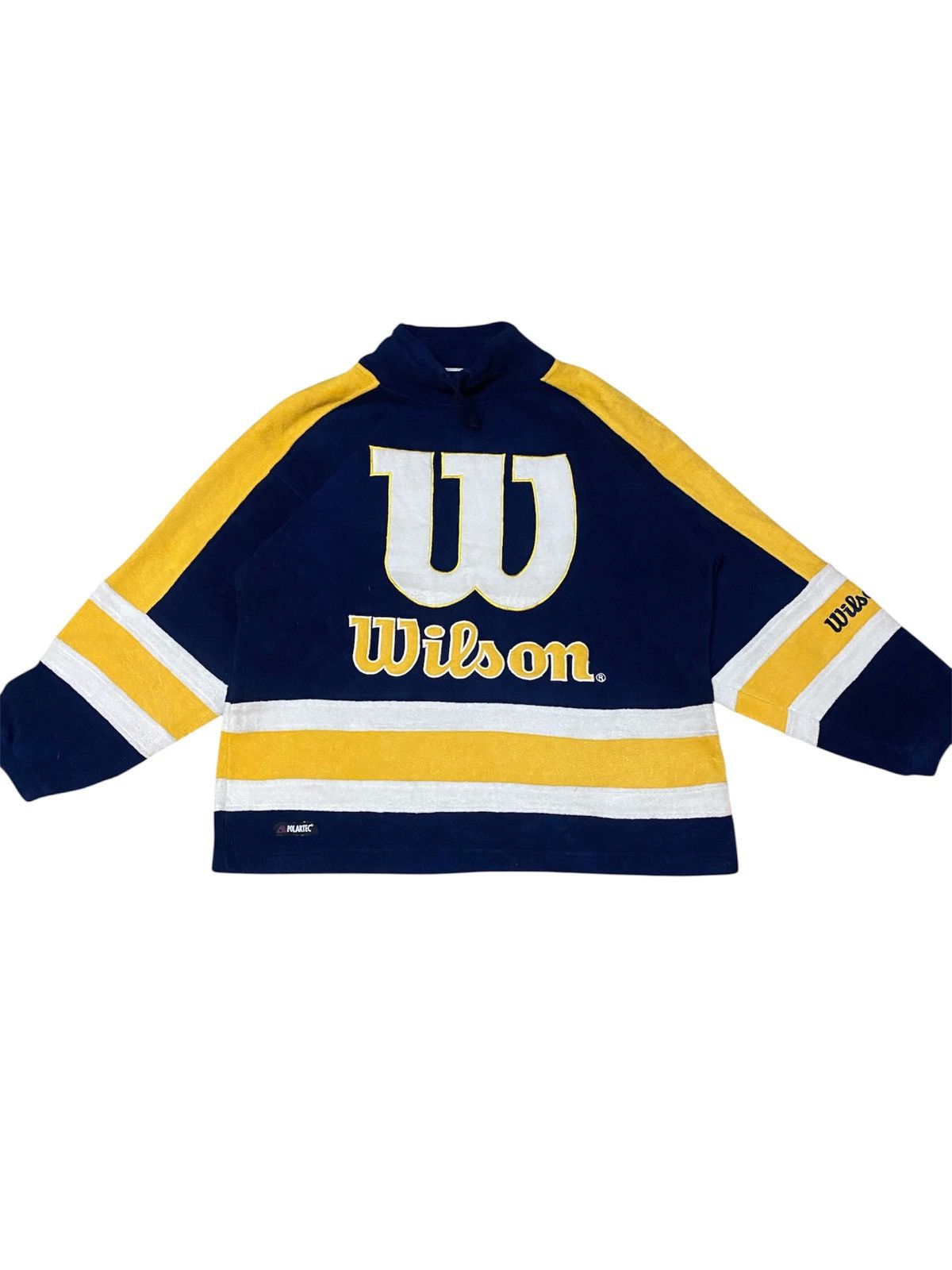 Wilson Vintage Wilson Sportwear Embroidery Spellout Big Logo Fleece Size US XL / EU 56 / 4 - 2 Thumbnail