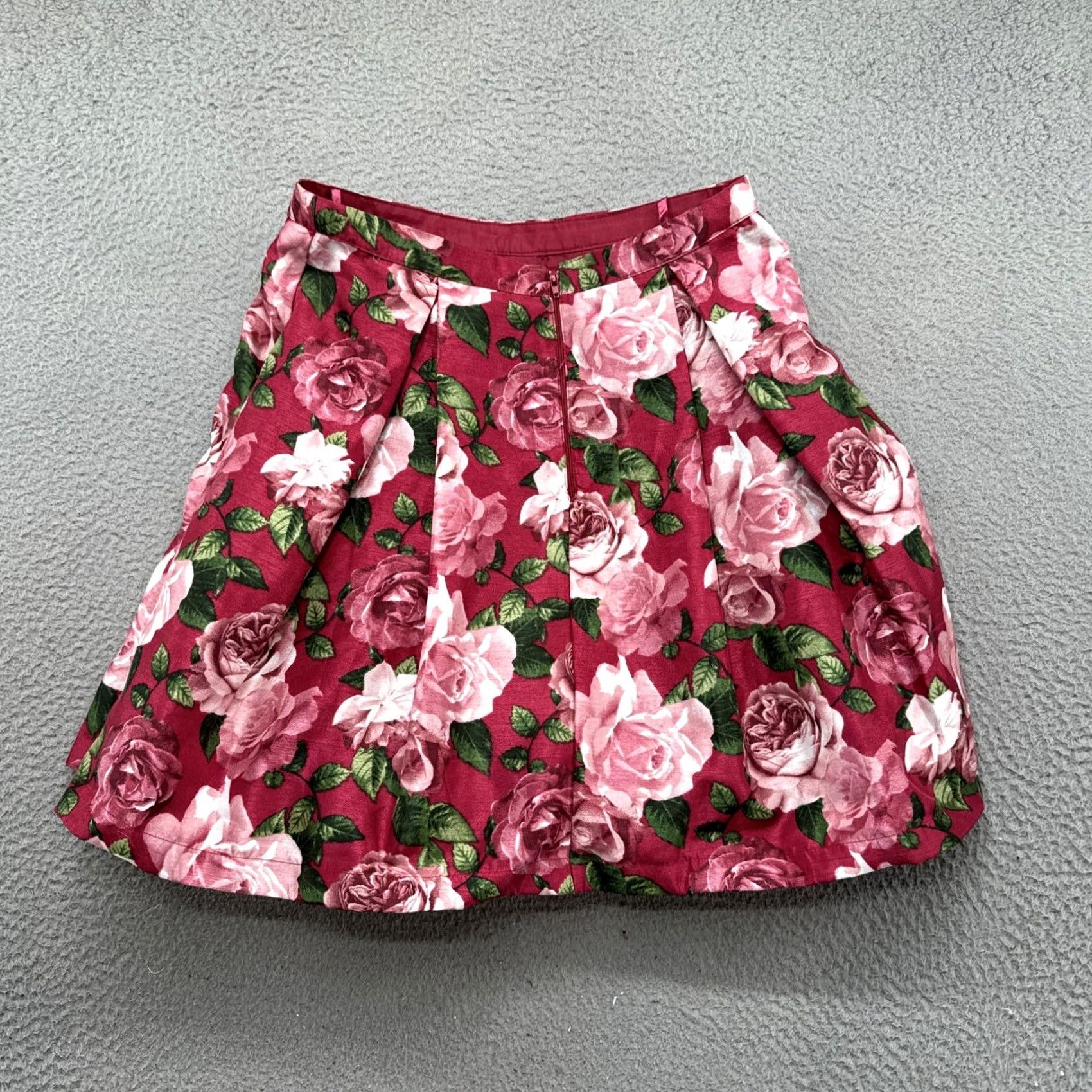 Vintage VINTAGE My Michelle Floral Skirt Womens Juniors 9 Pink Magenta Pleated Short Skirt 90s Womens Size 30" / US 8 / IT 44 - 6 Thumbnail