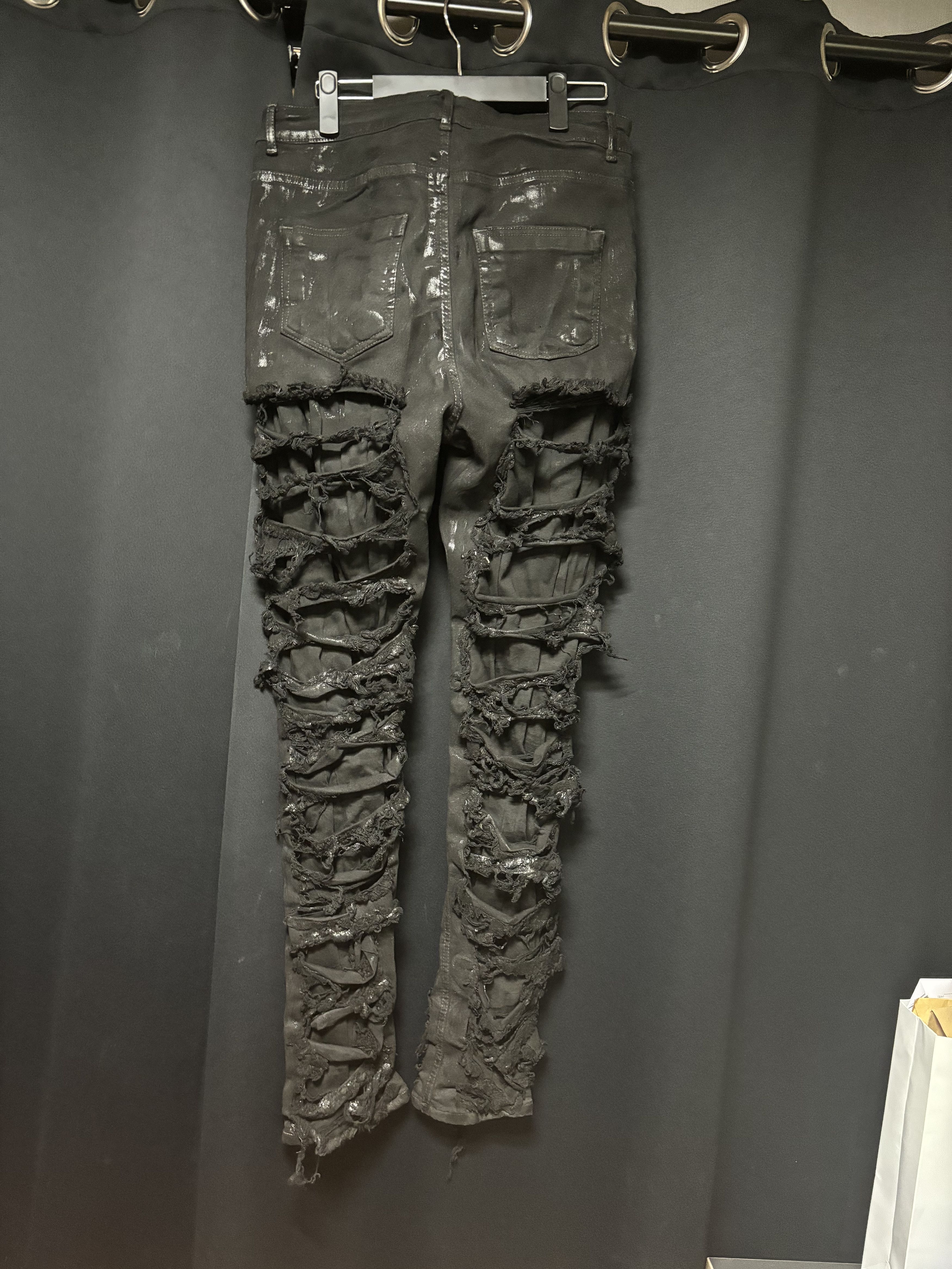 Rick Owens Drkshdw rick owens 22fw distressed tight denim Size US 30 / EU 46 - 2 Thumbnail