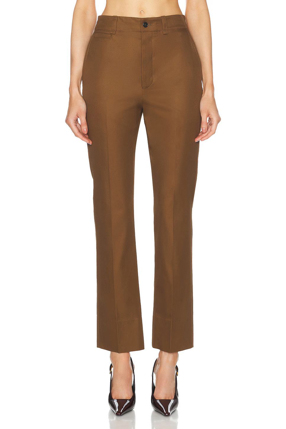 Saint Laurent Paris o1y0126 Casual Pant in Brown Size 28" / US 6 / IT 42 - 1 Thumbnail