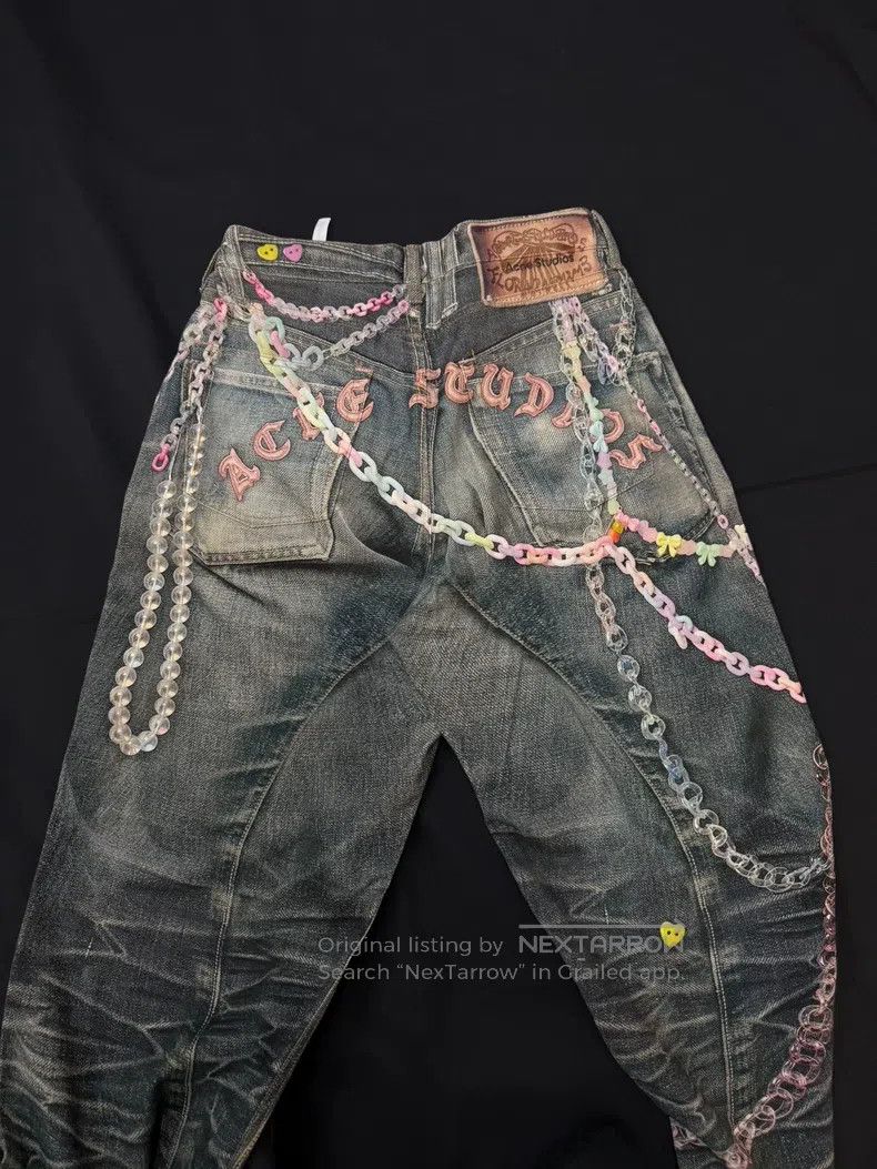 Acne Studios Acne Studios Distressed Washed Candy Chain 3D Printed Jean Size US 30 / EU 46 - 5 Thumbnail