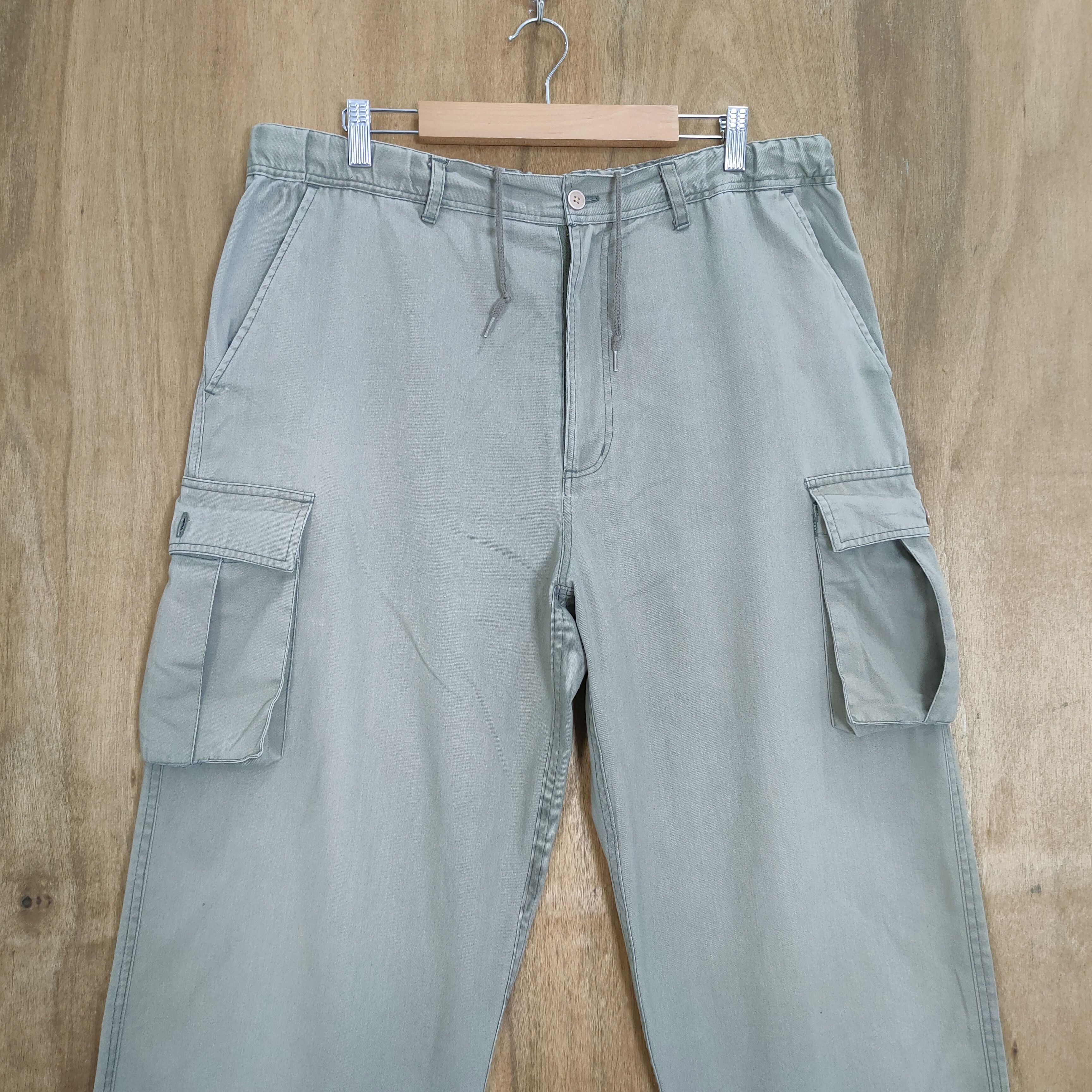 Black Label × Japanese Brand DESIGN LAB GREY DRAWSTRING WAIST CARGO PANTS Size US 36 / EU 52 - 3 Thumbnail