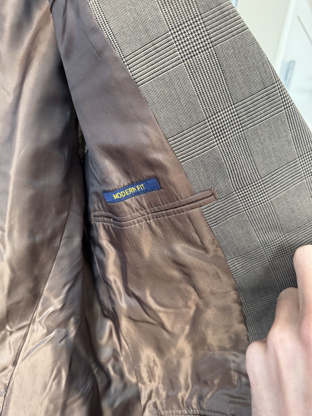Polo Ralph Lauren Polo Ralph Lauren 40R Brown/Tan Check Sports Jacket Size 40R - 3 Thumbnail