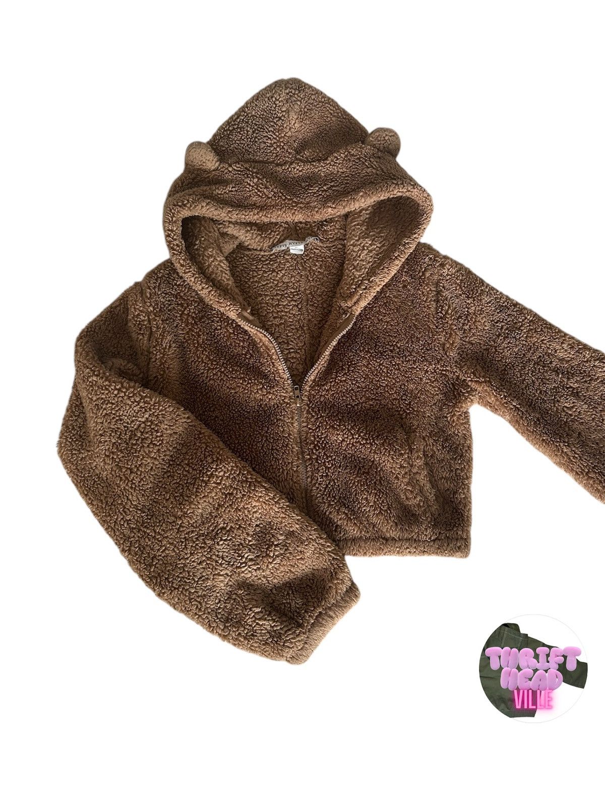 Forever 21 Fur teddy bear cropped hoodie Size S / US 4 / IT 40 - 1 Preview