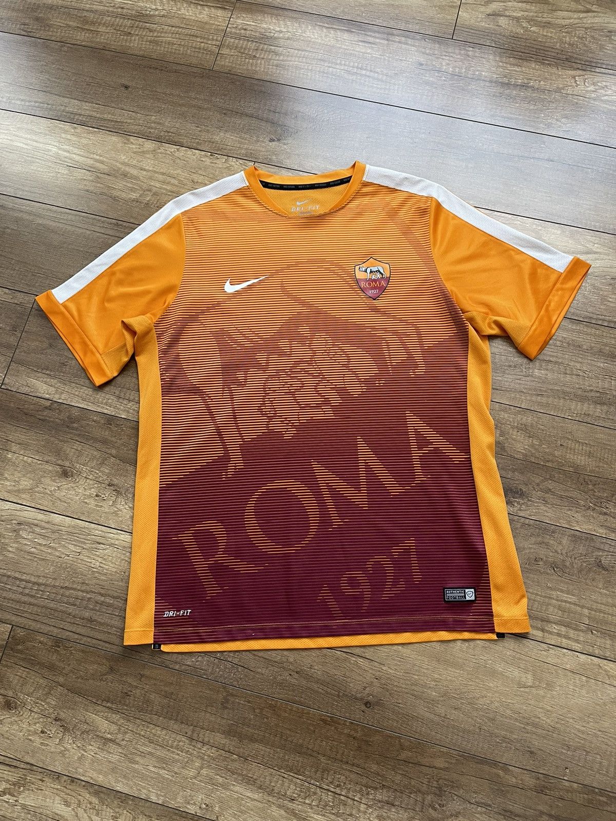 Nike 2018/2019 Nike AS Roma Soccer Jersey Pre Match T-Shirt Tee Size US XL / EU 56 / 4 - 2 Thumbnail
