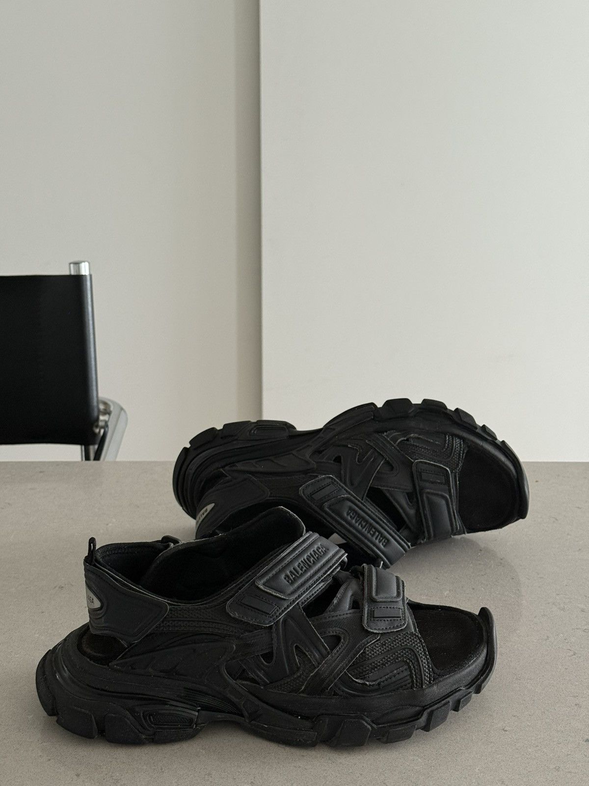 Balenciaga Black Balenciaga Track Sandals Size US 8 / EU 41 - 1 Thumbnail