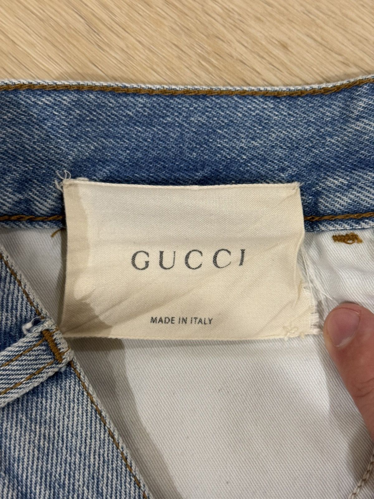 Gucci Gucci L’aveugle Par Amour Scribble Denim Size US 28 / EU 44 - 6 Thumbnail