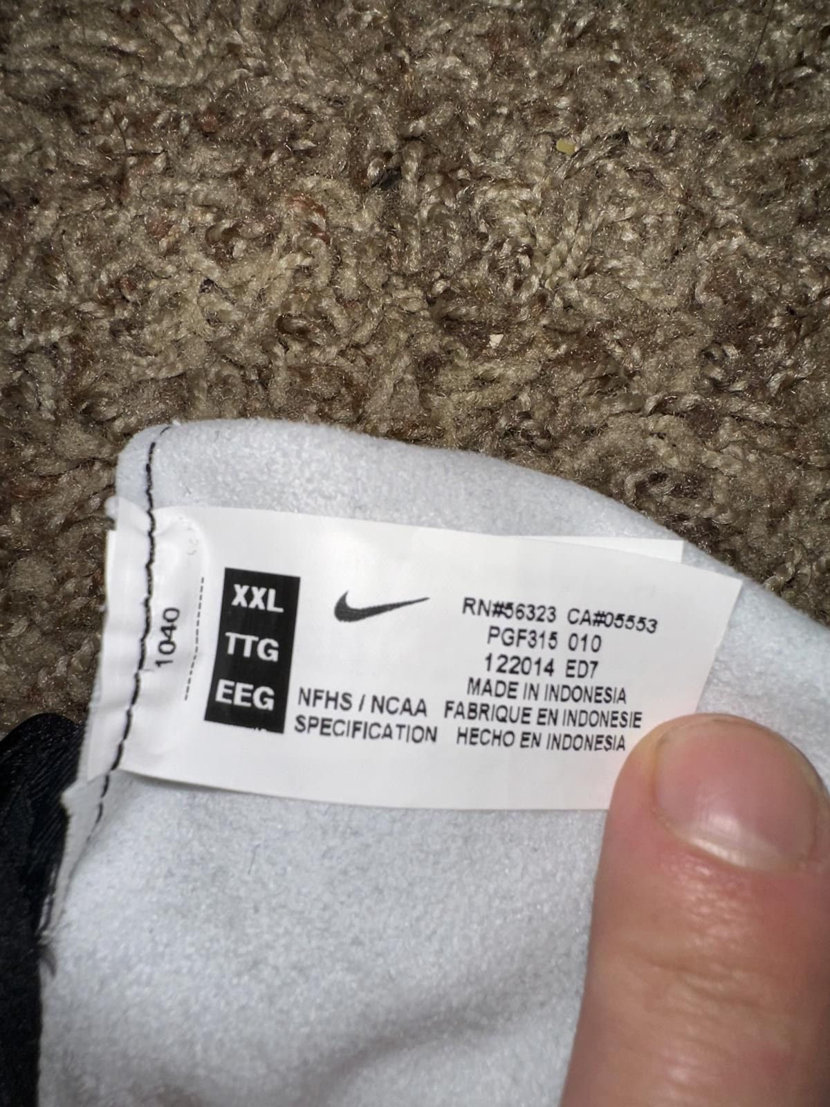 Nike Nike Torque NFL Receiver Football Gloves Black/White Size ONE SIZE - 7 Thumbnail