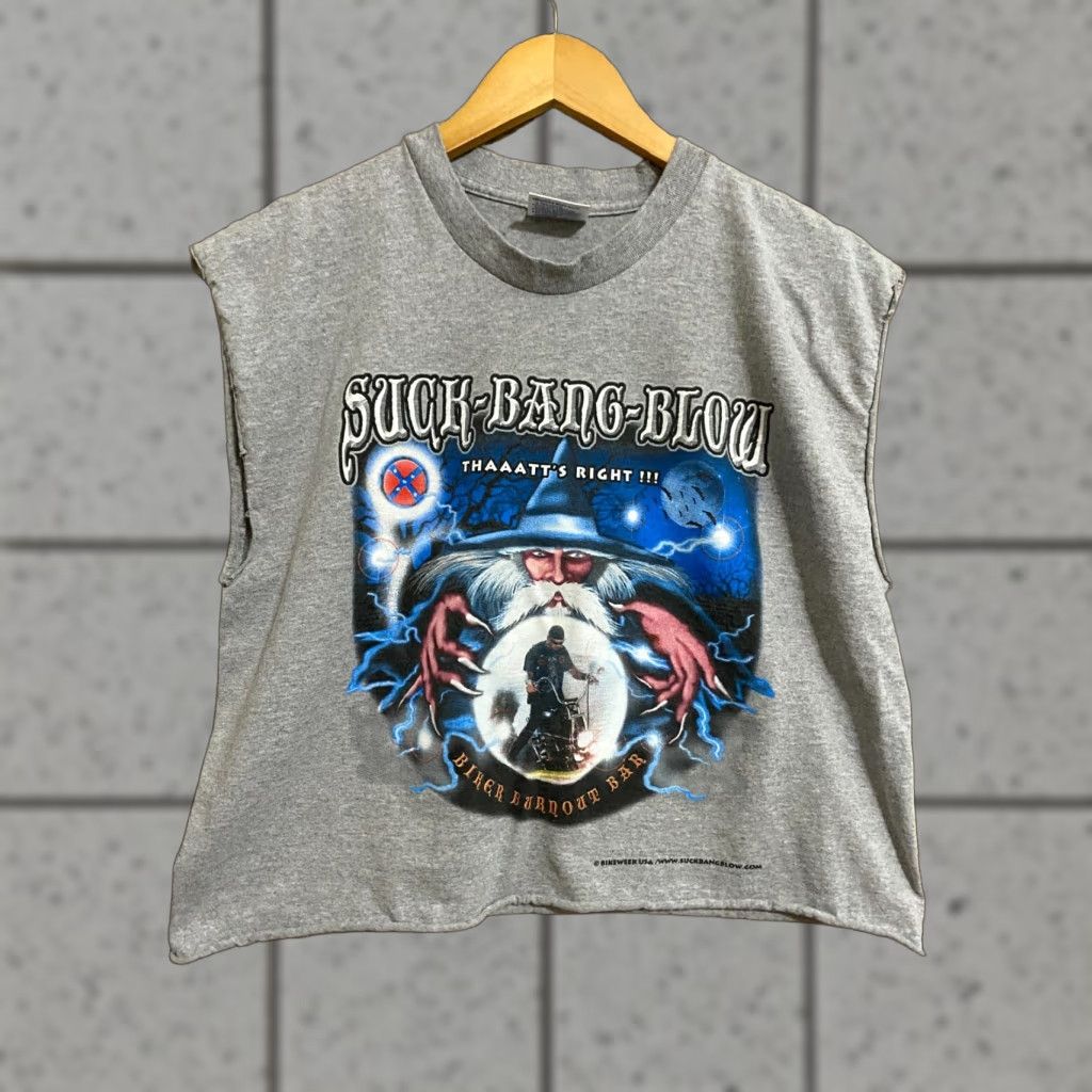 Vintage VINTAGE Suck Bang Blow Myrtle Beach Biker Burn Out Bar Rally 2001 Shirt Large Size L / US 10 / IT 46 - 1 Thumbnail