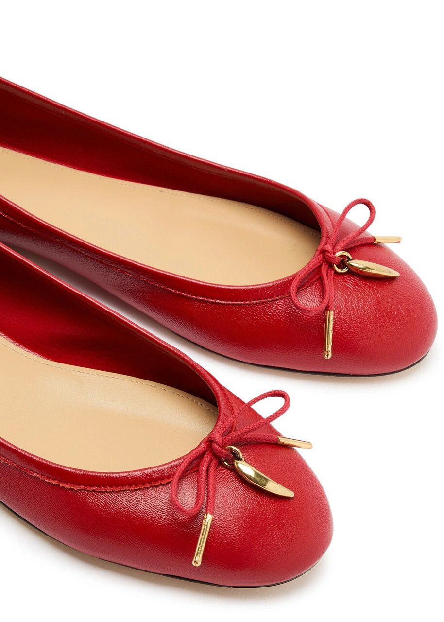 Chloe o1loc1c10226 Banana Ballerinas in Red Flame Size US 7 / IT 37 - 3 Thumbnail