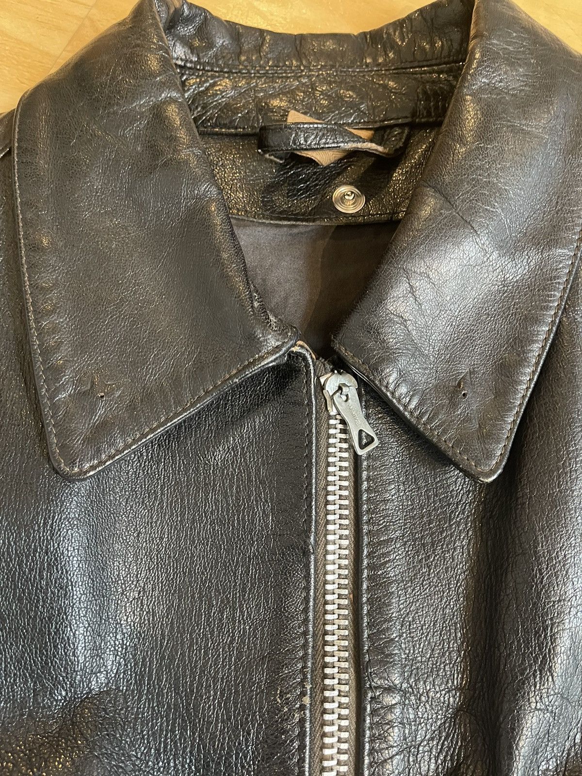 Other Rare Vintage 1970's Italien Military Leather Tank Jacket (L) Size US L / EU 52-54 / 3 - 18 Thumbnail