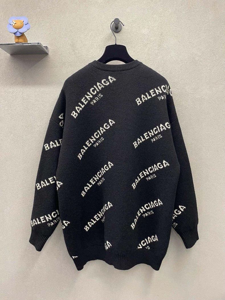 Balenciaga Balenciaga size 38 Black bullet screen sweater with full lo Size US M / EU 48-50 / 2 - 2 Thumbnail