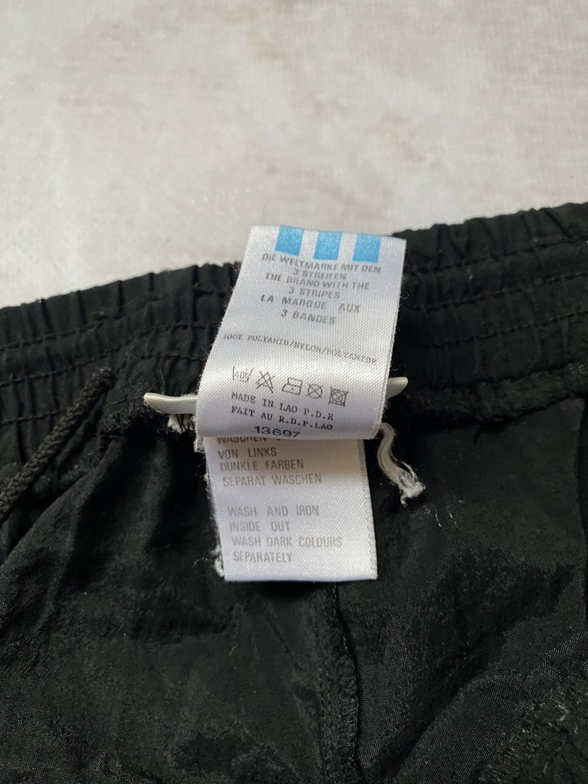 Adidas × Vintage 90s Vintage Adidas Nylon Track Pants Lao P.R.D Size US 36 / EU 52 - 4 Thumbnail