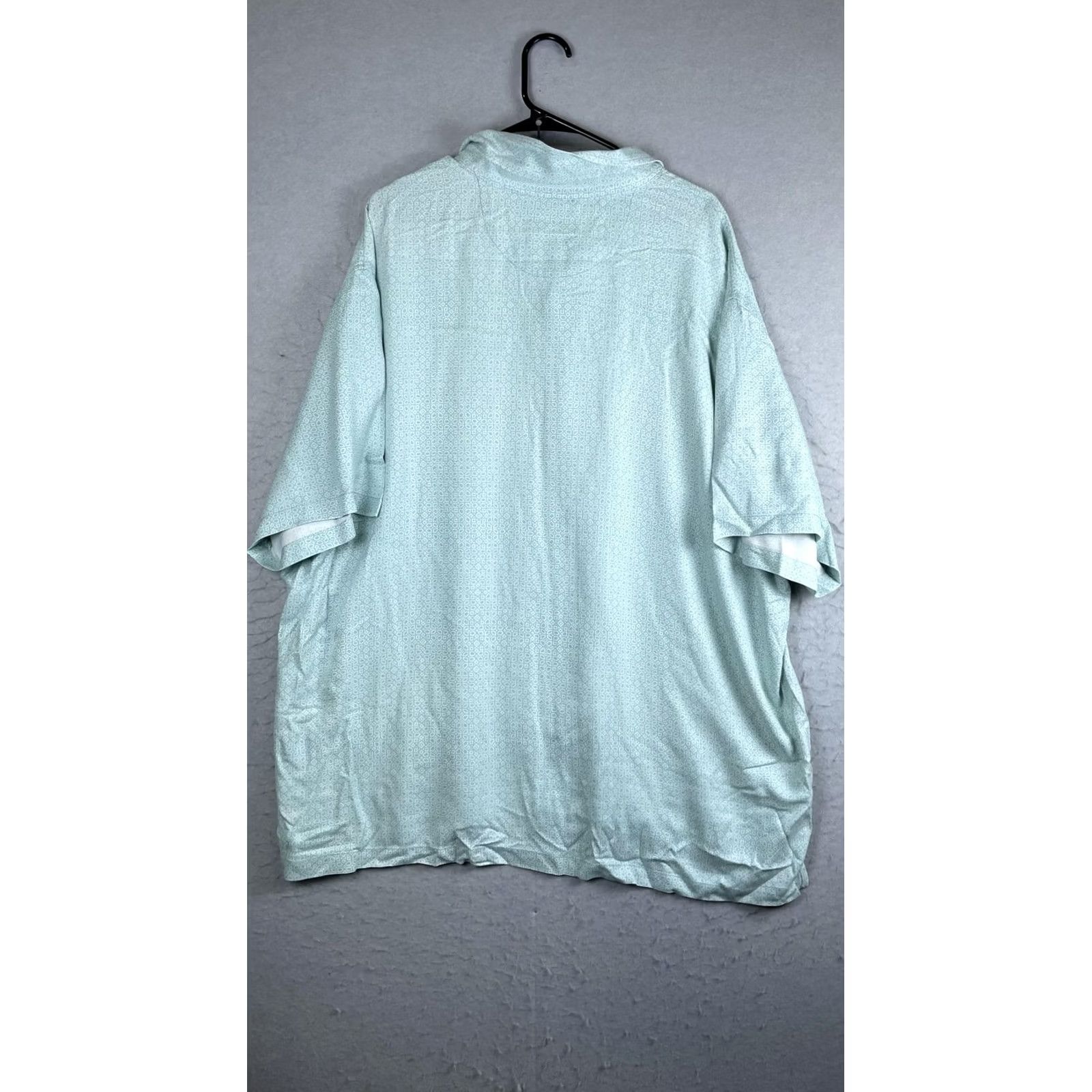 Tommy Bahama Tommy Bahama Shirt Mens 4XL Green Geometric Short Sleeve Button Front Casual Size US XXL / EU 58 / 5 - 5 Thumbnail
