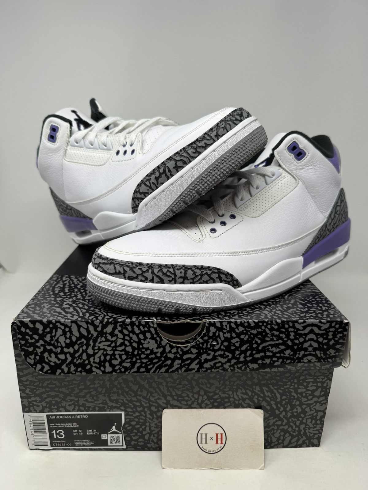Jordan Brand Nike Air Jordan 3 Retro Dark Iris Size US 13 / EU 46 - 1 Thumbnail