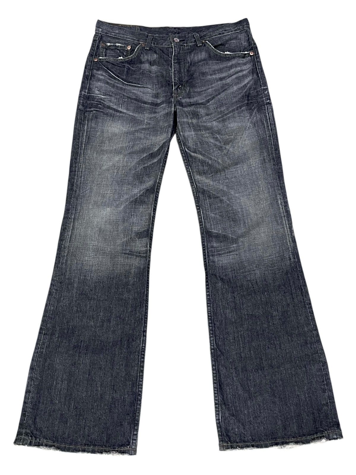 Levi's Vintage Clothing Levi's Vintage 517 FLARE Japan Black Clawmark Distressed Size US 32 / EU 48 - 2 Thumbnail